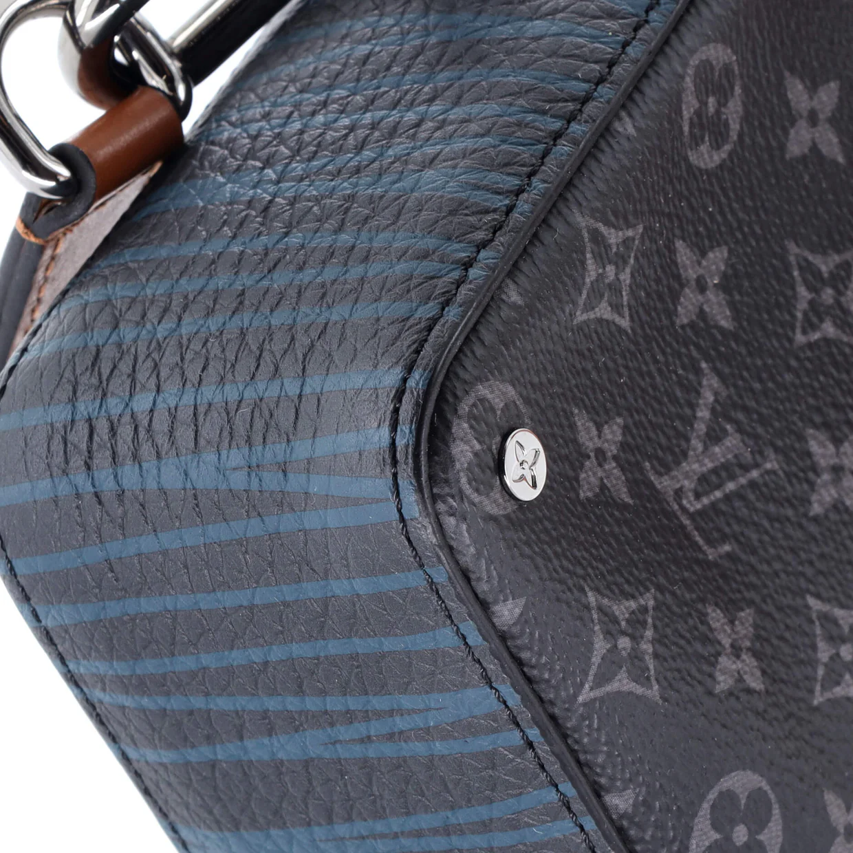 Volga On Strap Bag Monogram Eclipse Canvas with Monogram Leather - Deep Luxury