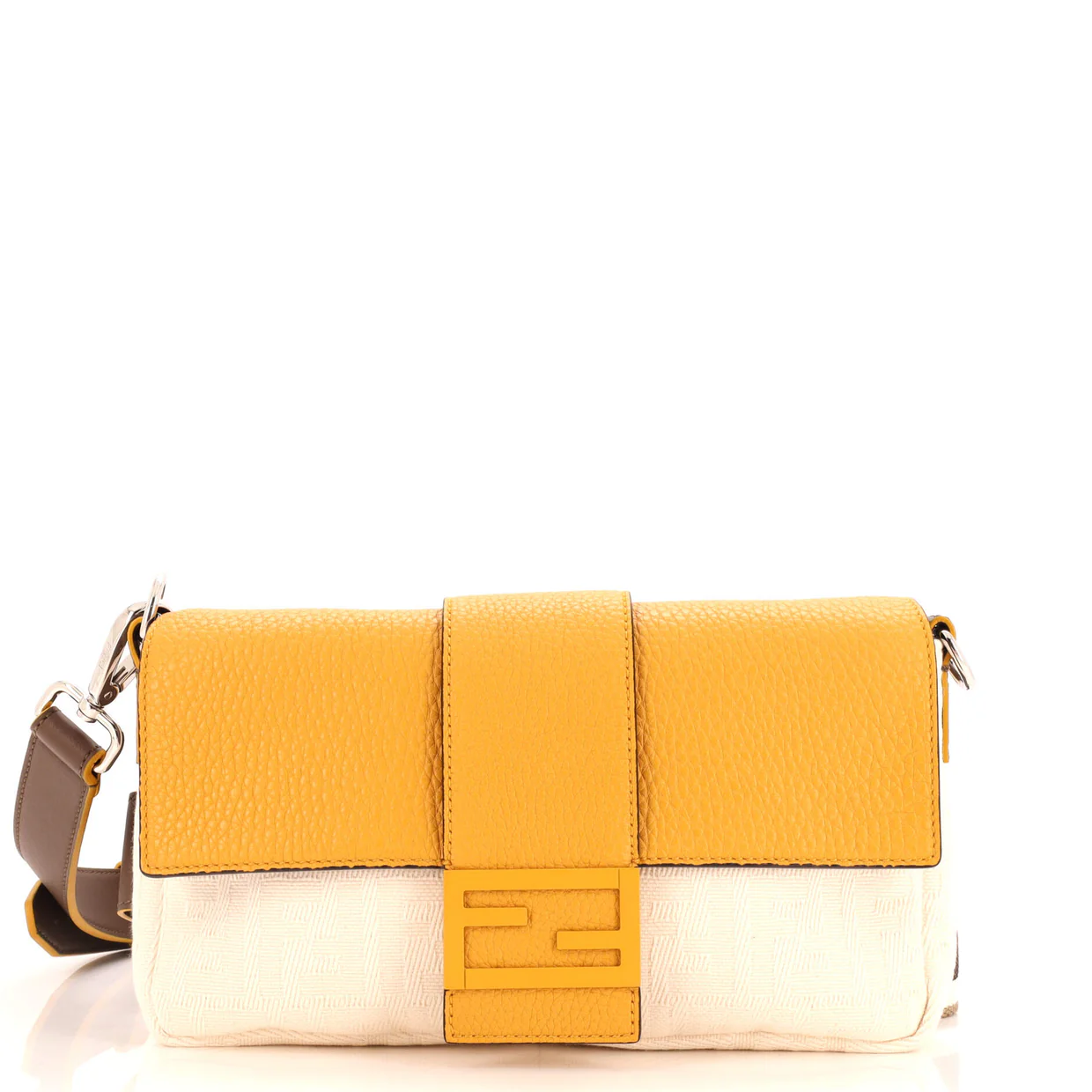 Baguette Convertible Belt Bag Zucca Canvas with Canvas and Leather Medium - Deep Luxury