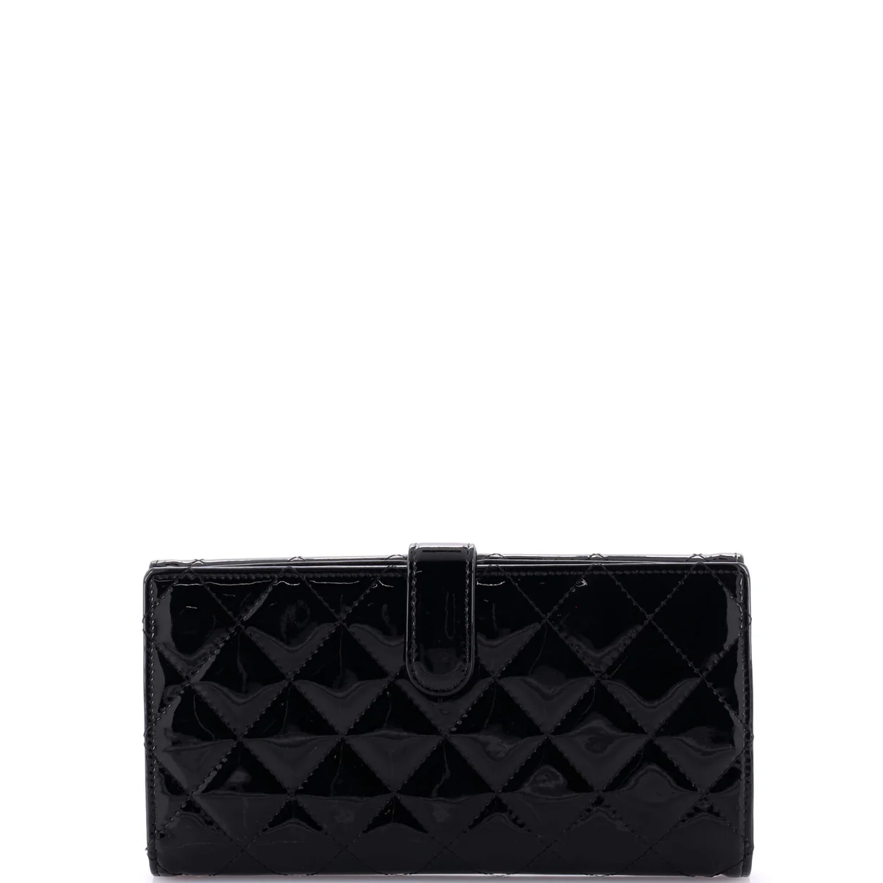 CC Brilliant Flap Wallet Quilted Patent Long - Deep Luxury