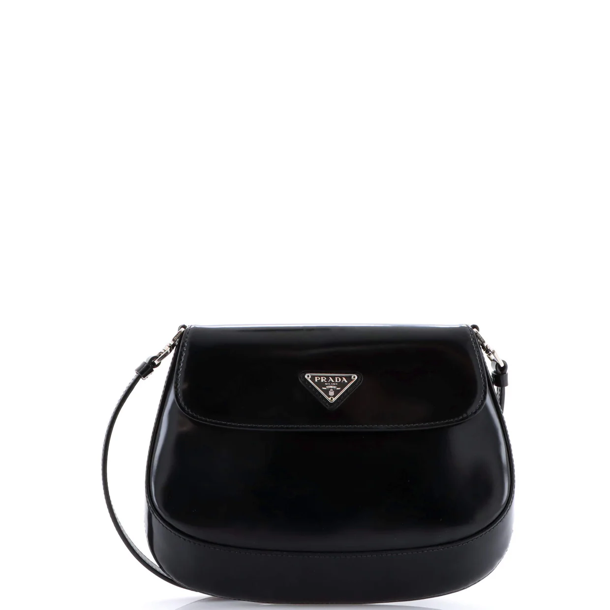 Cleo Flap Shoulder Bag Spazzolato Leather Small - Deep Luxury