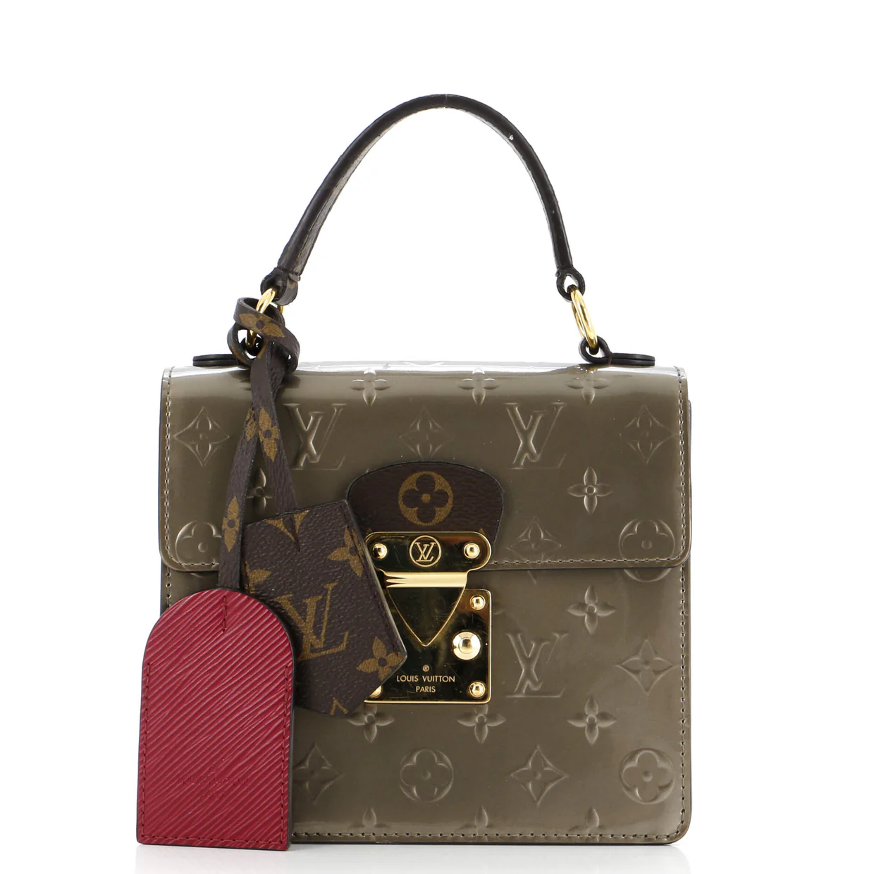 Spring Street NM Handbag Monogram Vernis with Monogram Canvas and Epi Leather - Deep Luxury