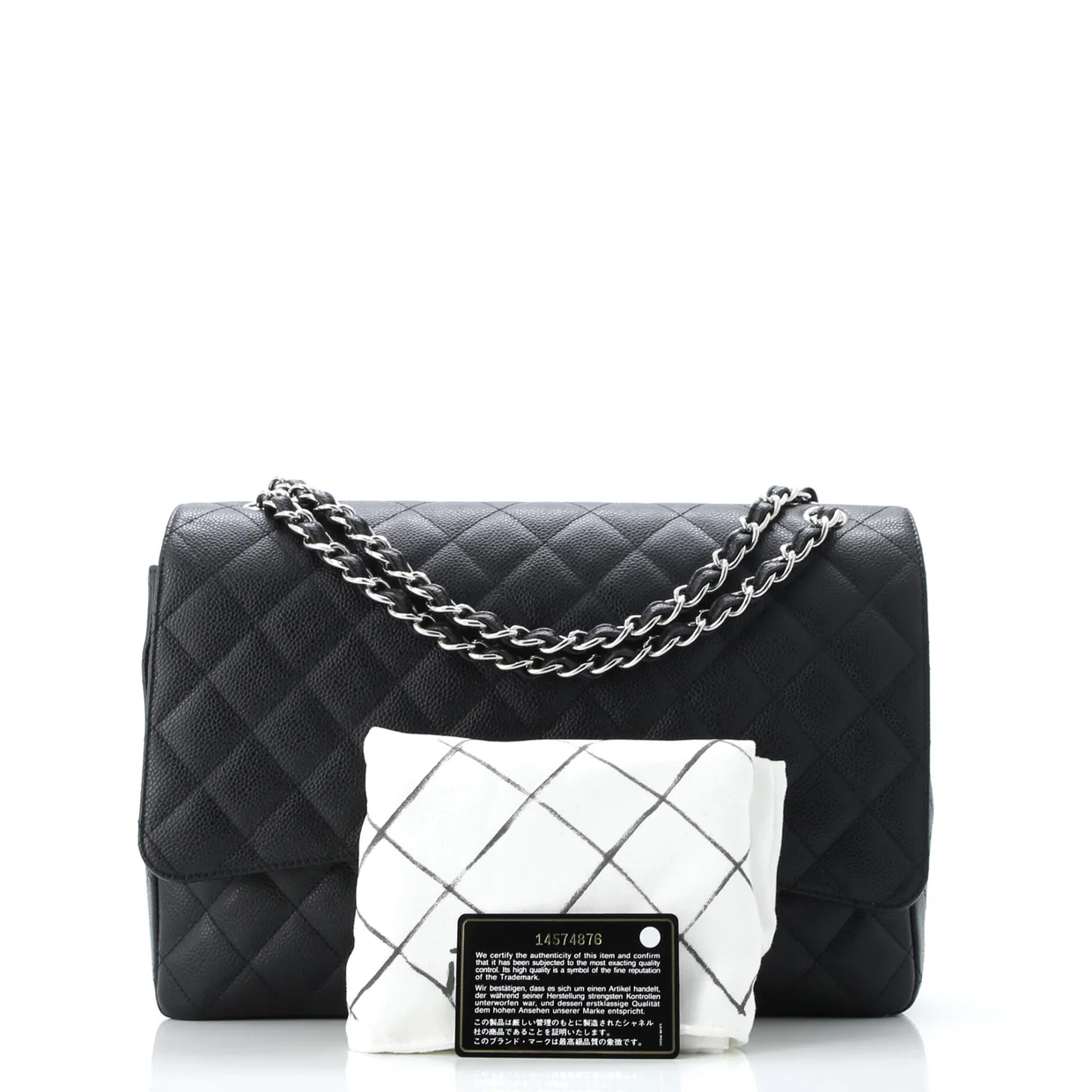 Classic Double Flap Bag Quilted Caviar Maxi - Deep Luxury