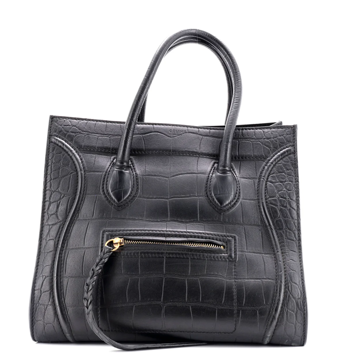 Phantom Bag Crocodile Embossed Leather Medium - Deep Luxury