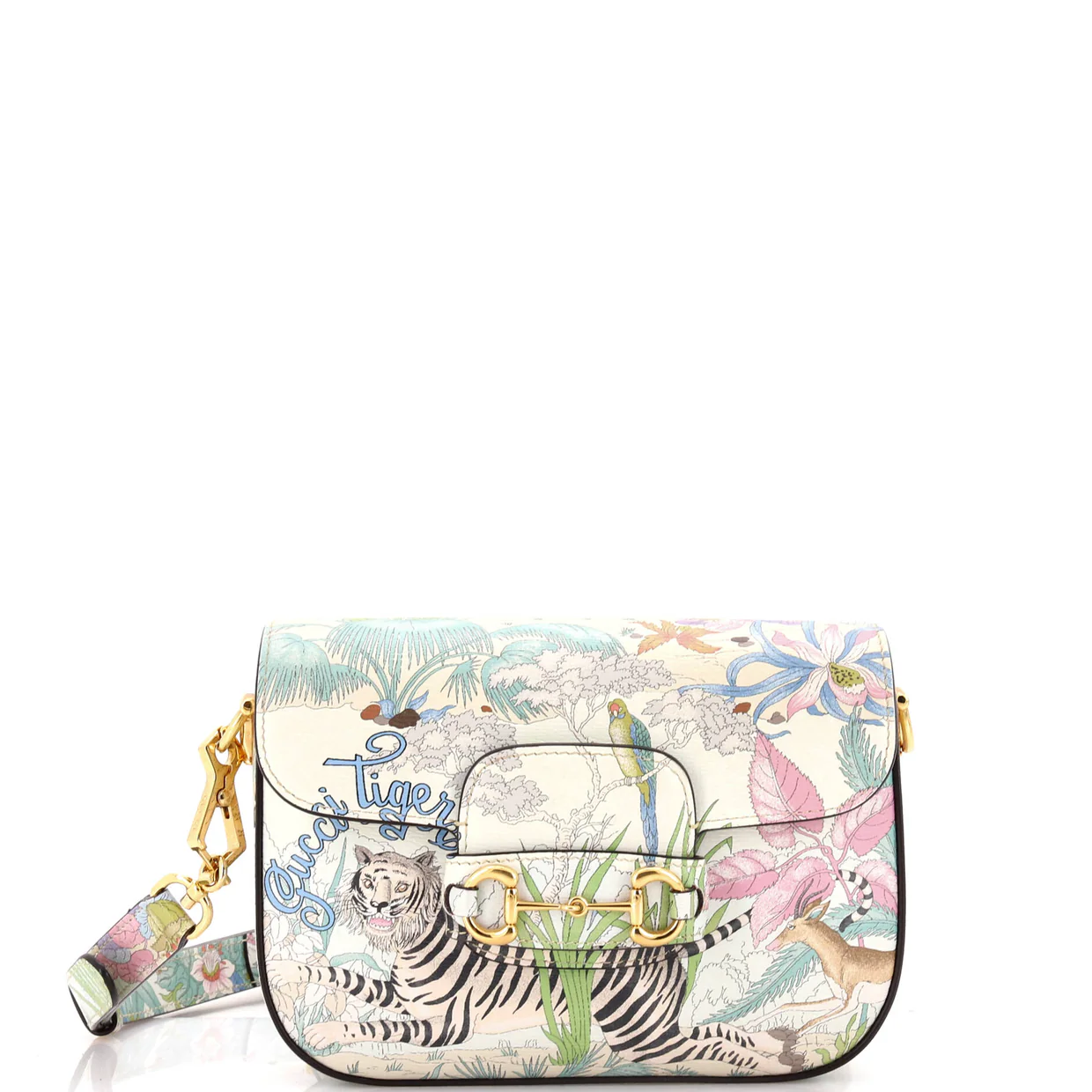 Horsebit 1955 Shoulder Bag Printed Leather Mini - Deep Luxury