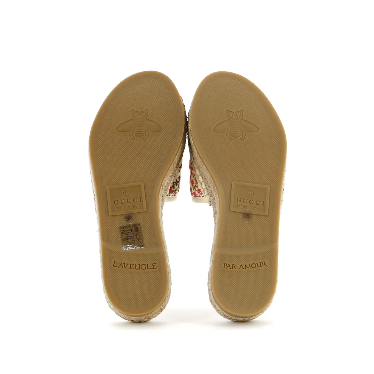 Women's GG Marmont Espadrilles Slide Sandals Quilted Printed Canvas - Deep Luxury