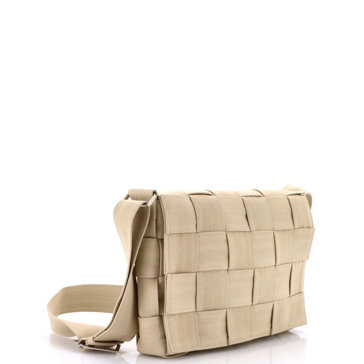 Cassette Crossbody Bag Maxi Intrecciato Fabric Large - Deep Luxury