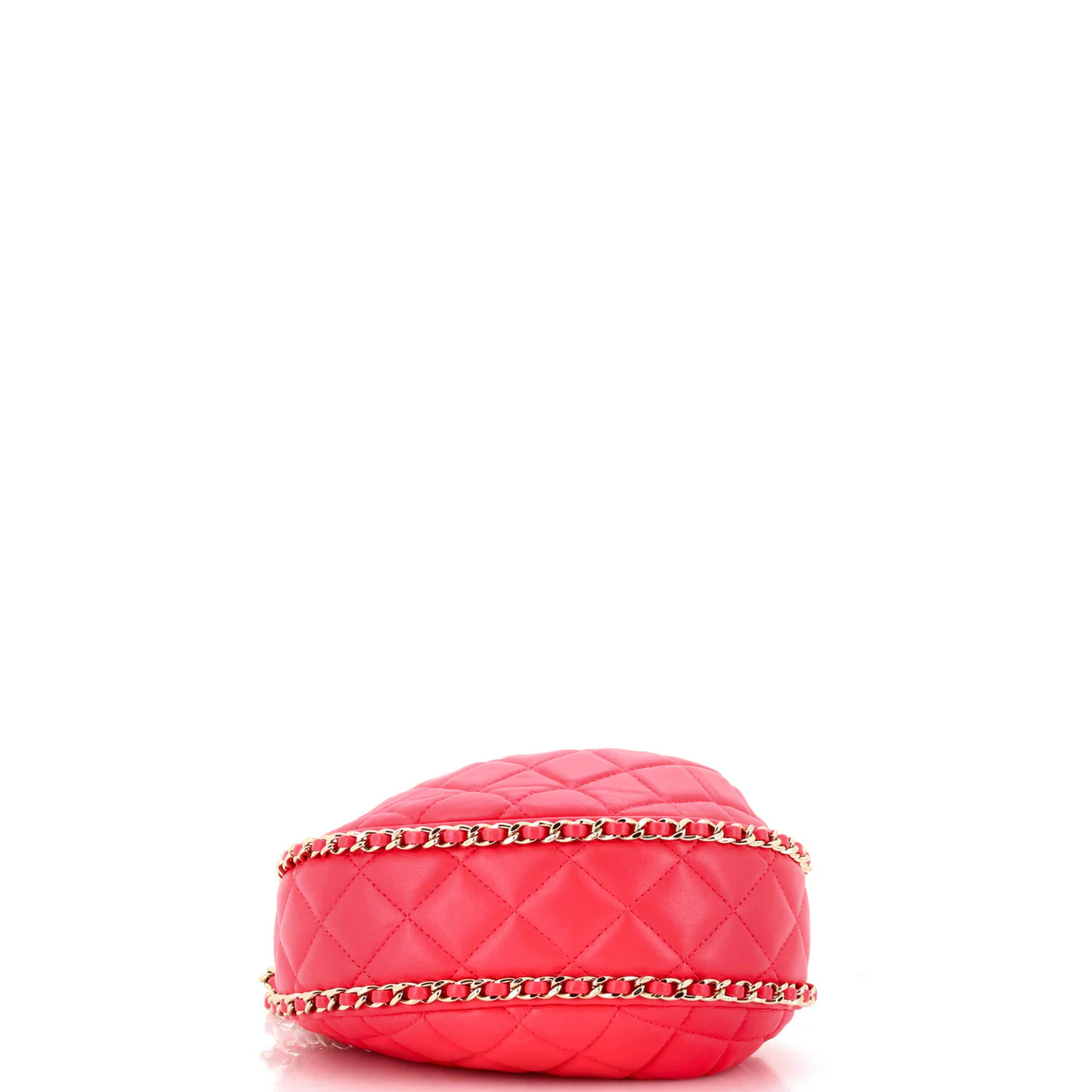 Chain Around Hook Hobo Quilted Lambskin Small - Deep Luxury