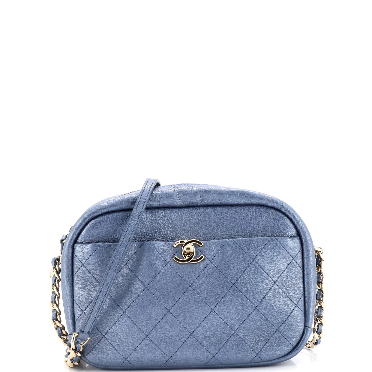 Casual Trip Camera Case Quilted Goatskin Large - Deep Luxury