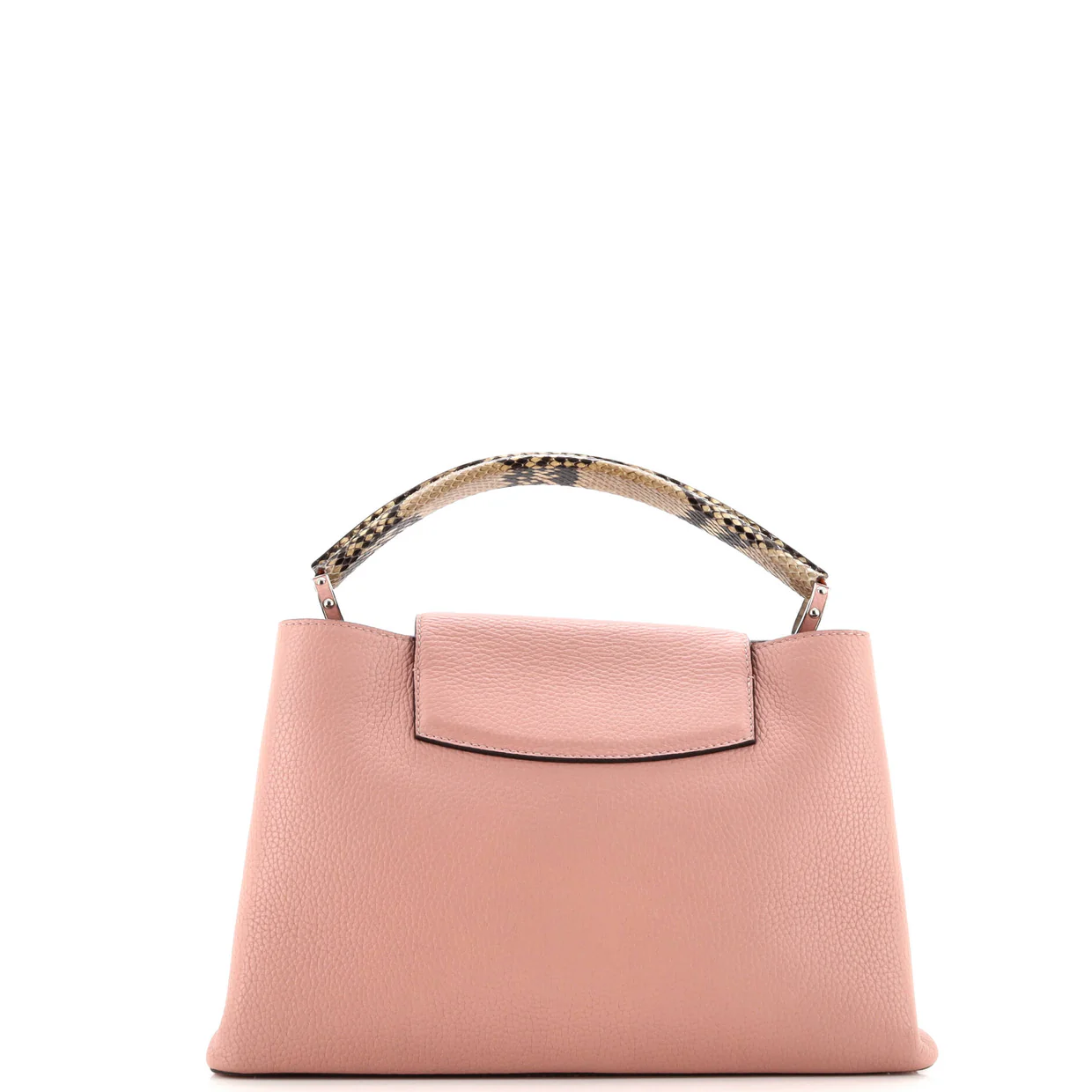 Capucines Bag Leather with Python MM - Deep Luxury