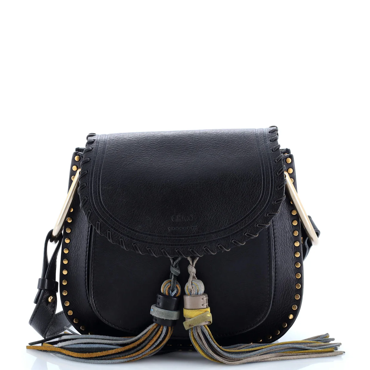 Hudson Handbag Whipstitch Leather Medium - Deep Luxury