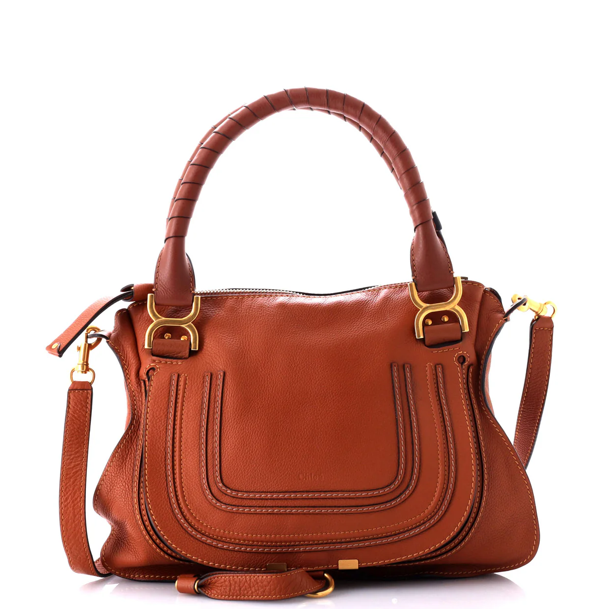 Marcie Satchel Leather Medium - Deep Luxury