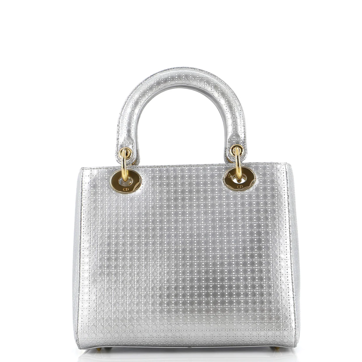 Lady Dior Bag Micro Cannage Metallic Calfskin Medium - Deep Luxury