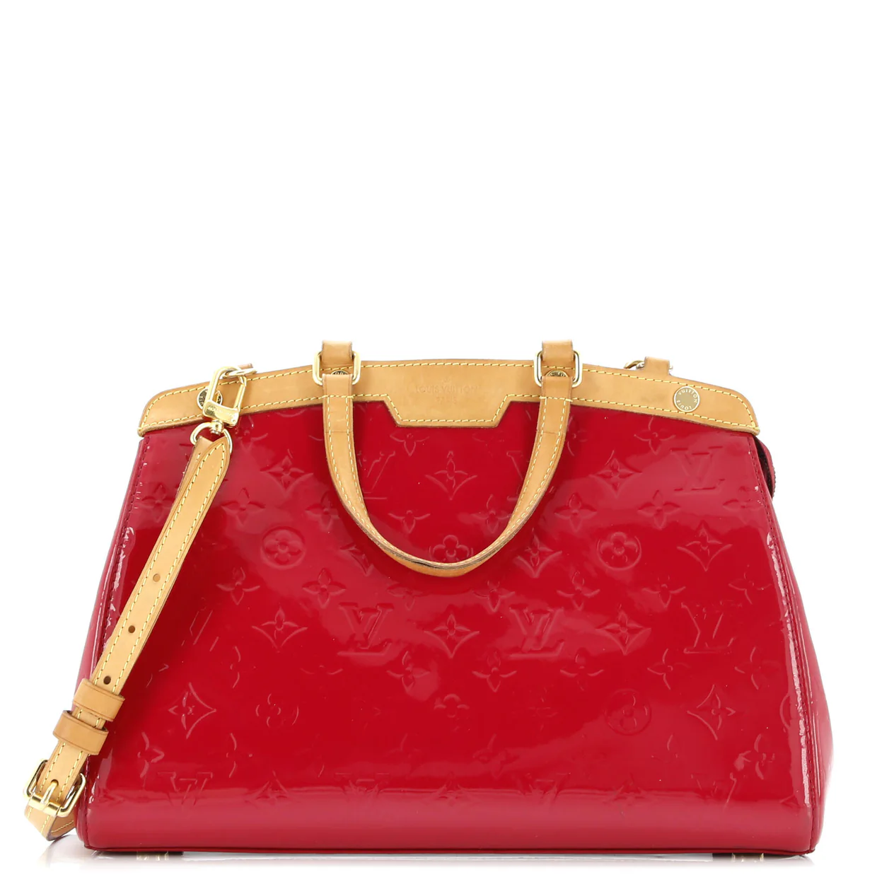 Brea Handbag Monogram Vernis MM - Deep Luxury