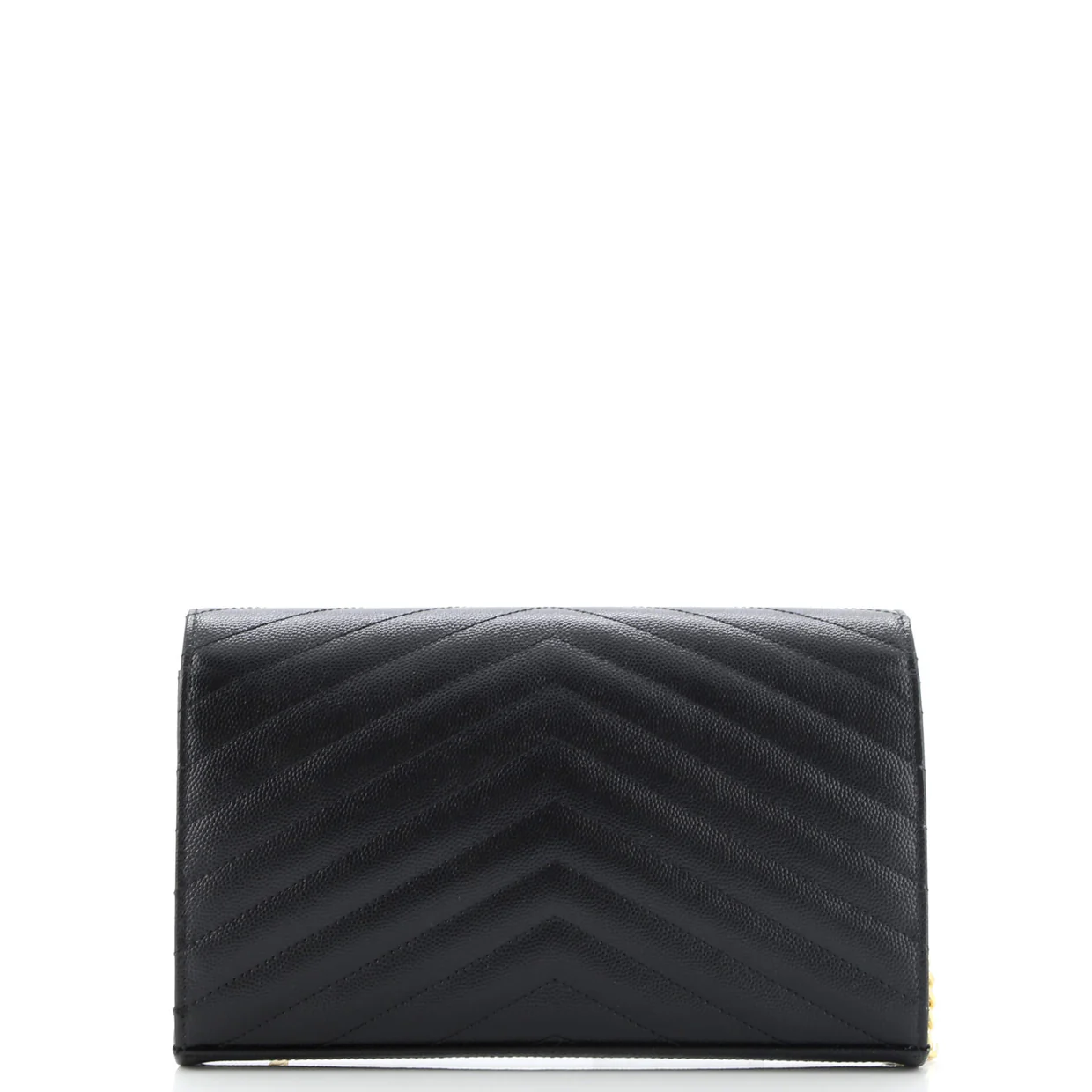 Classic Monogram Wallet on Chain Matelasse Chevron Leather Medium - Deep Luxury