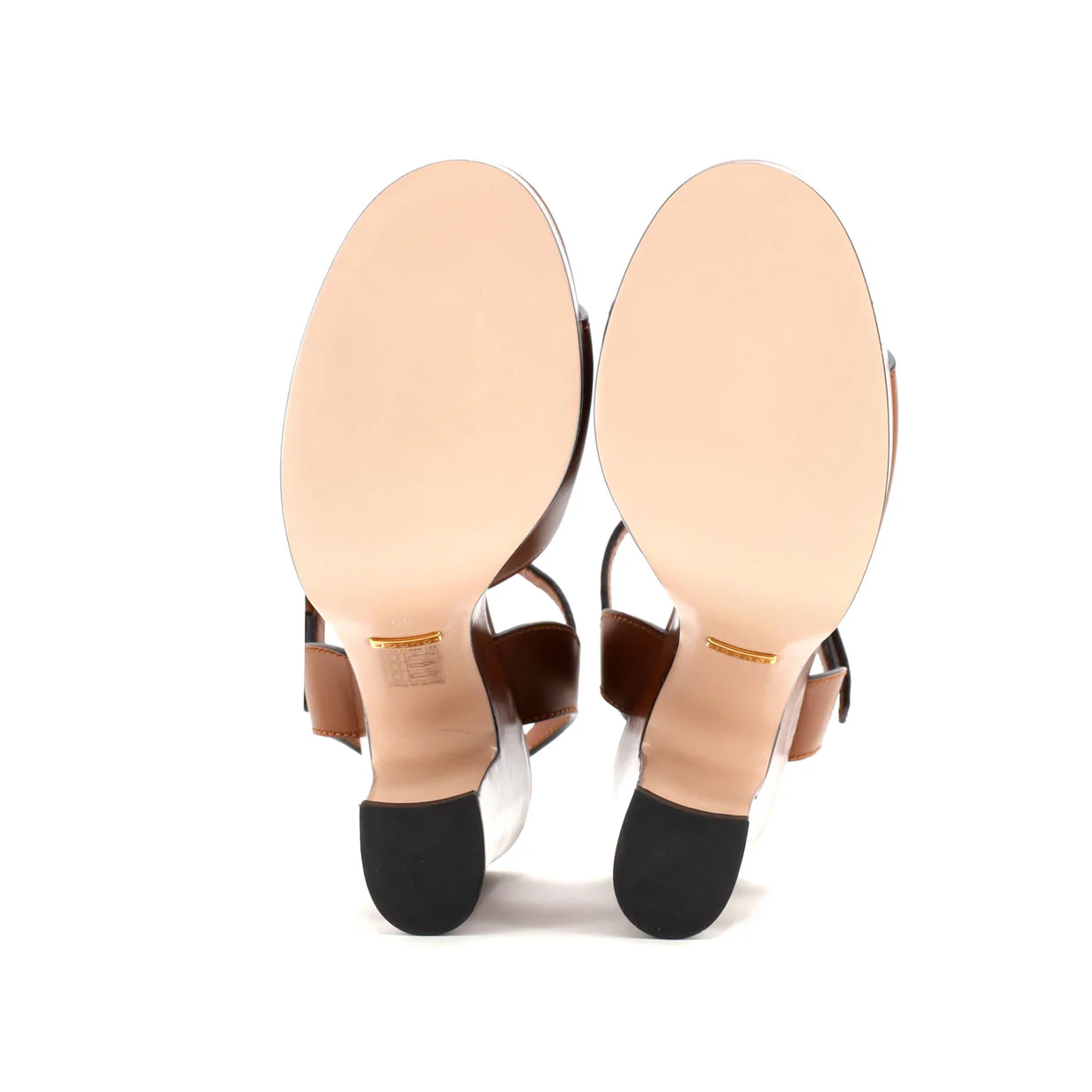 Women's Interlocking G Cut-Out Platform Sandals Leather - Deep Luxury