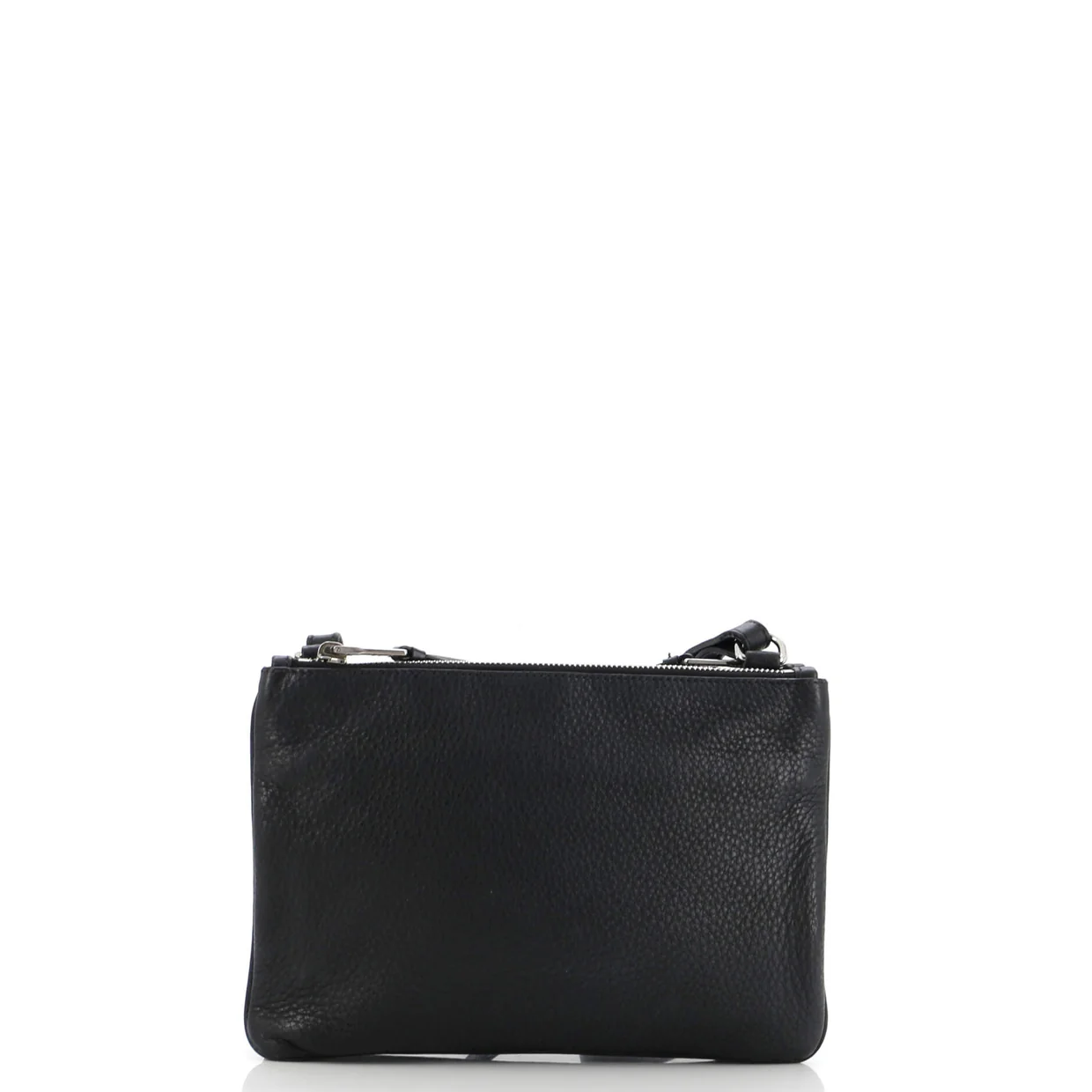 Double Zip Crossbody Bag Vitello Daino Small - Deep Luxury