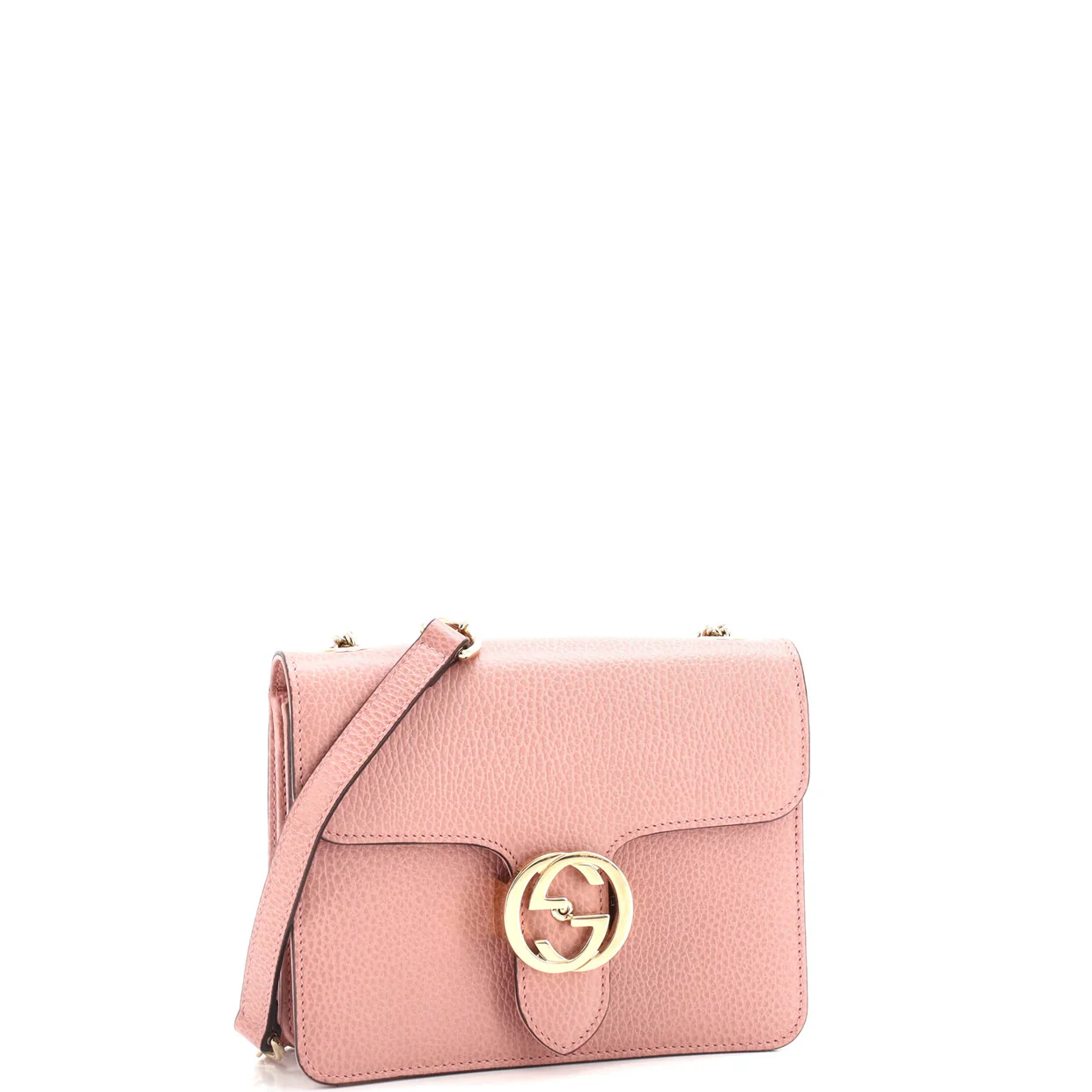 Interlocking Shoulder Bag Leather Small - Deep Luxury