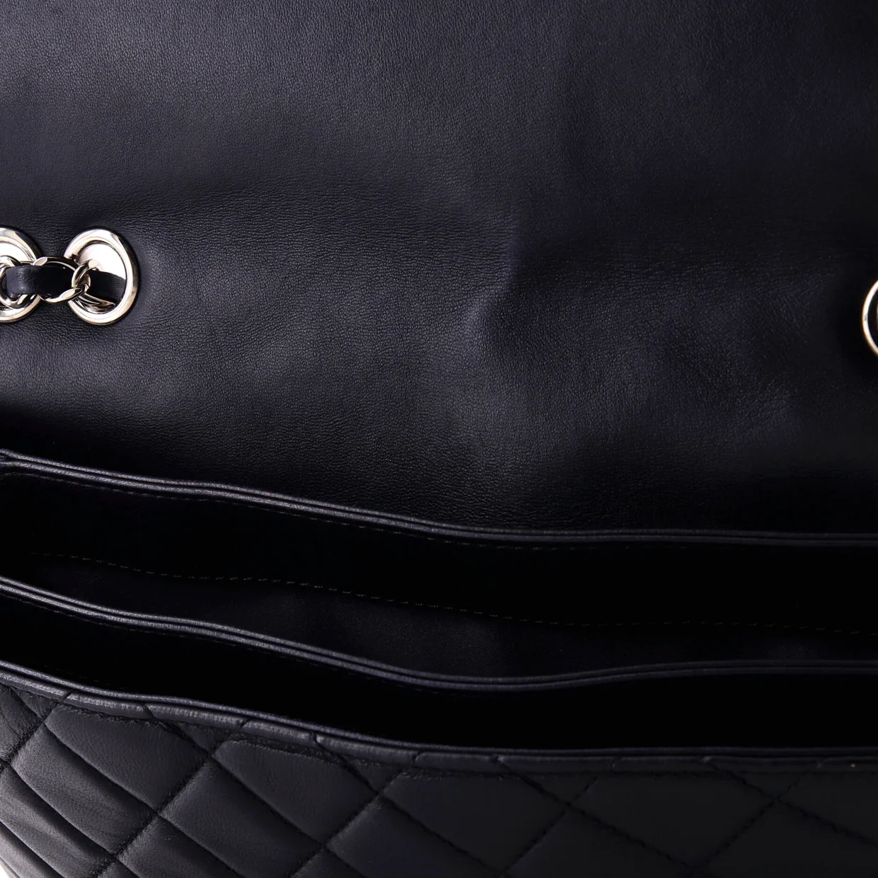 3 Flap Bag NM Quilted Lambskin Jumbo - Deep Luxury