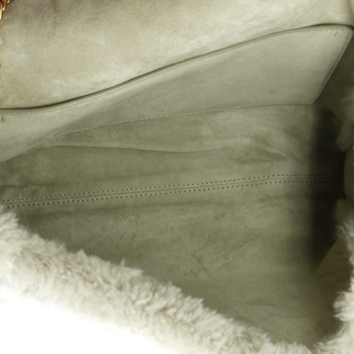 Classic Monogram Reversible Shoulder Bag Shearling and Suede Medium - Deep Luxury