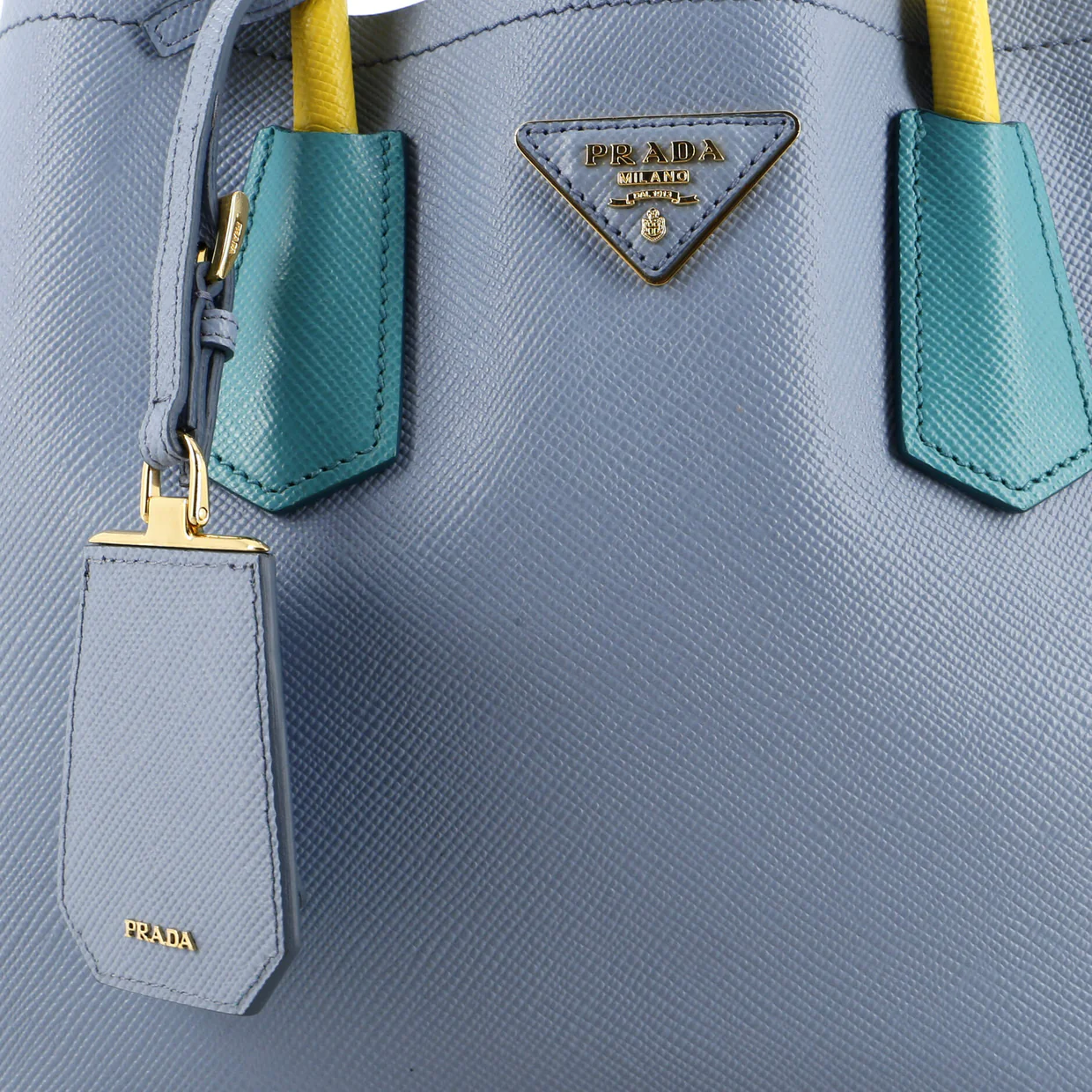 Cuir Double Tote Saffiano Leather Small - Deep Luxury