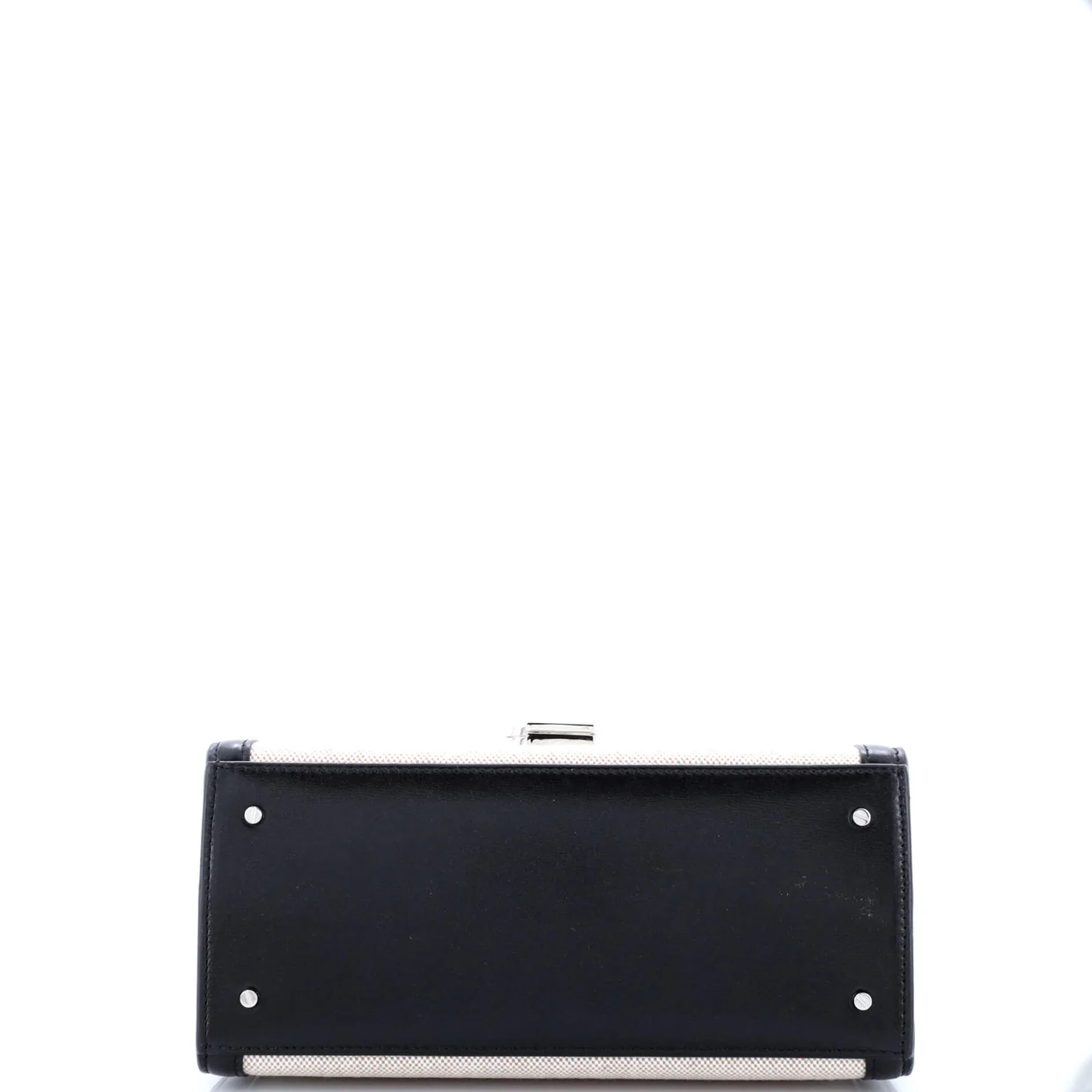 Cassandra Top Handle Bag Canvas with Leather Medium - Deep Luxury