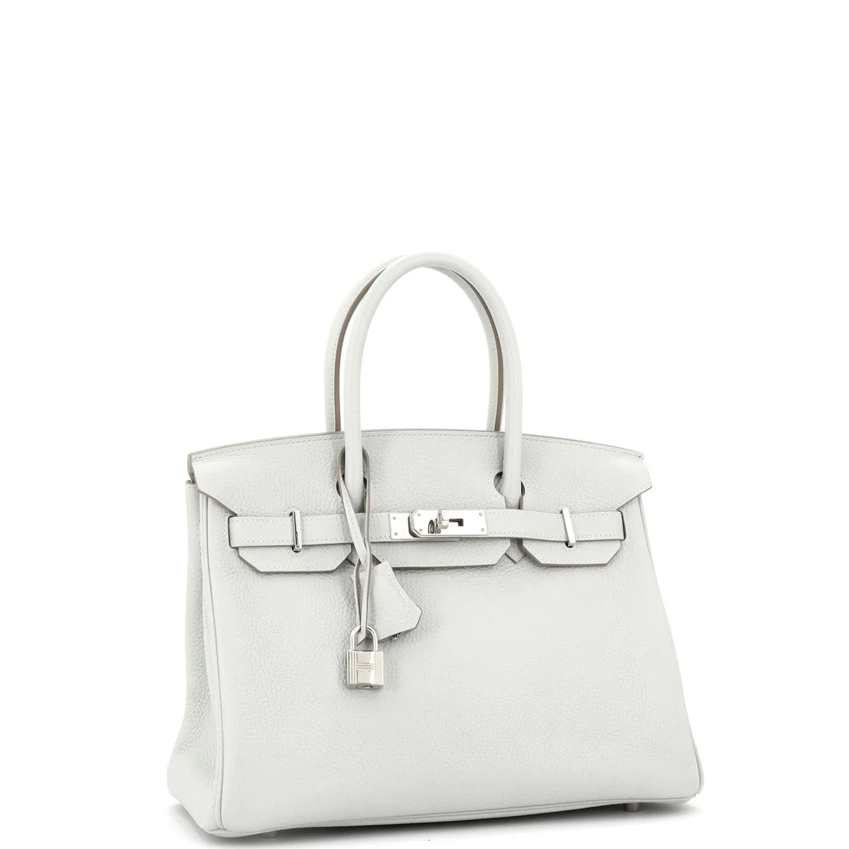 Birkin Handbag Grey Clemence with Palladium Hardware 30 - Deep Luxury