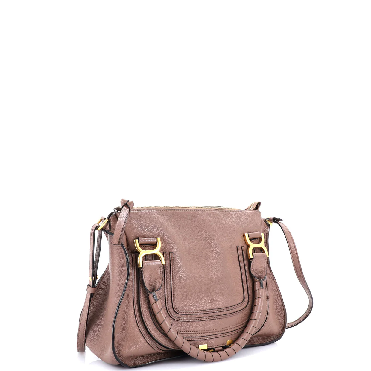 Marcie Satchel Leather Medium - Deep Luxury