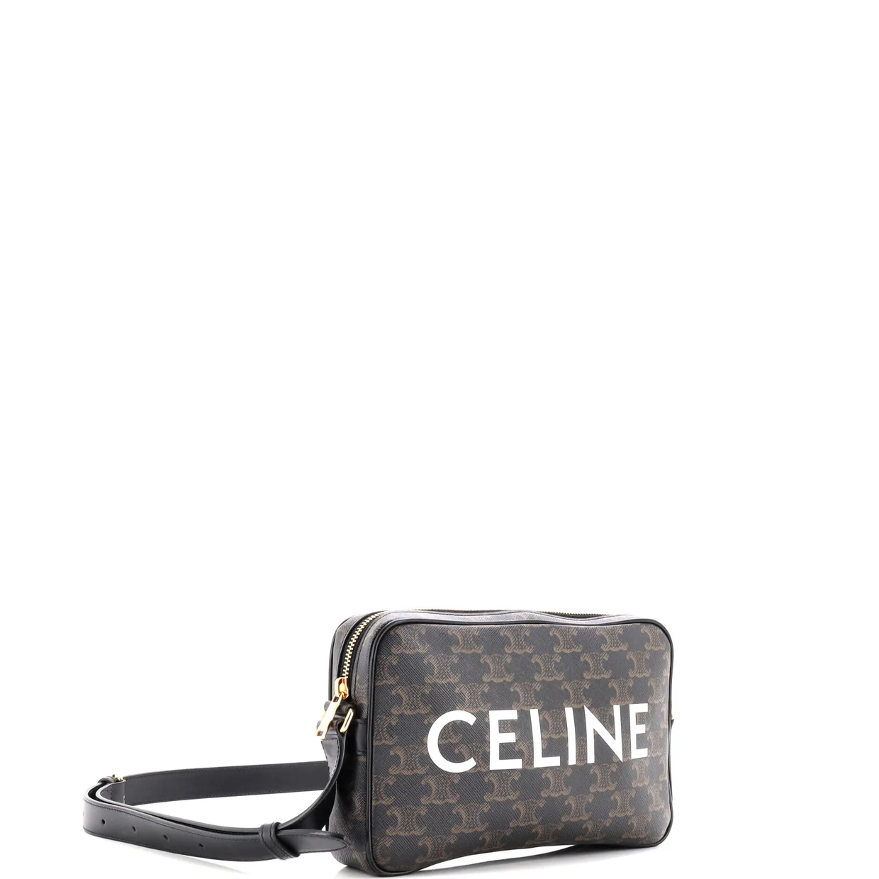 Logo Messenger Bag Triomphe Coated Canvas Medium - Deep Luxury