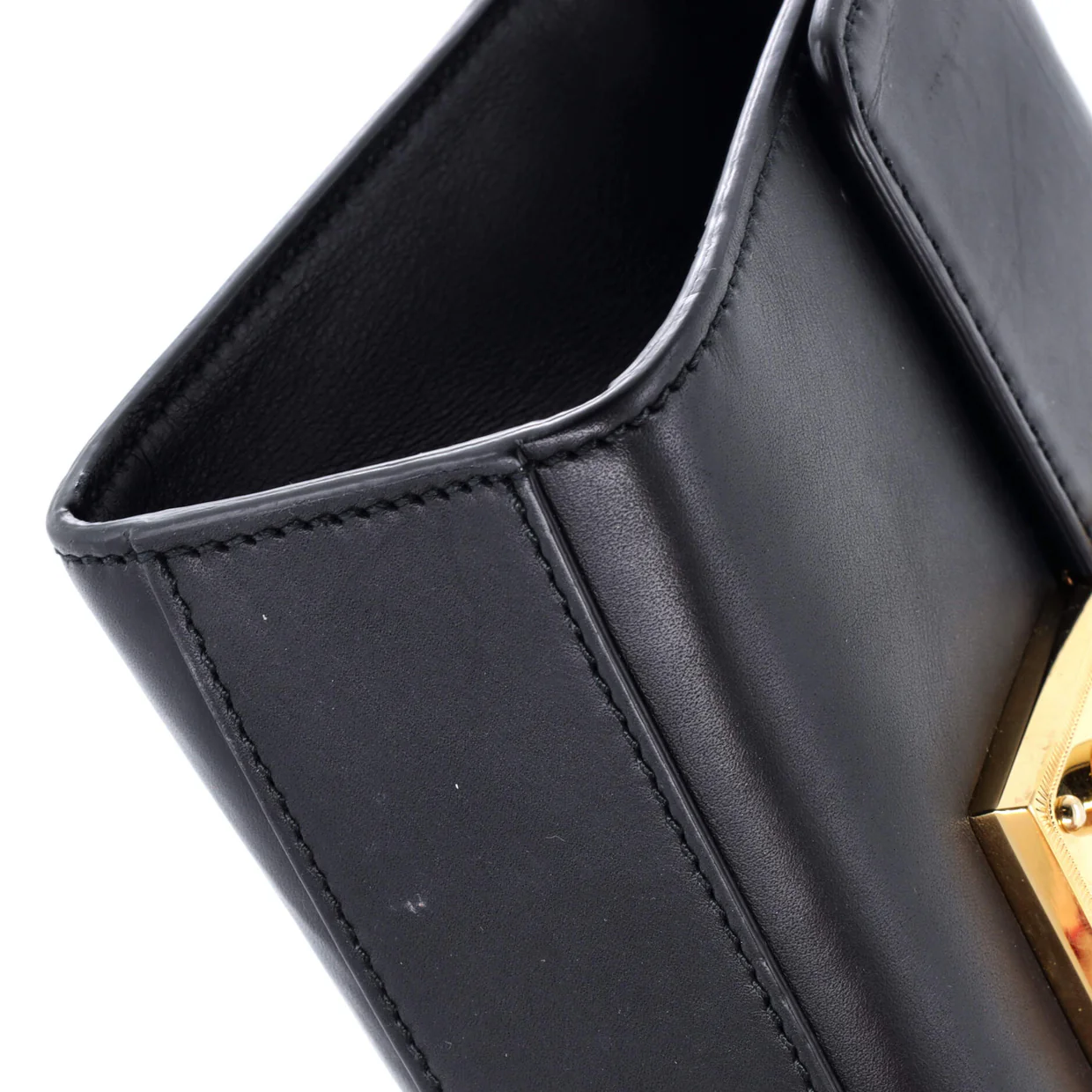 Padlock Shoulder Bag Leather Small - Deep Luxury