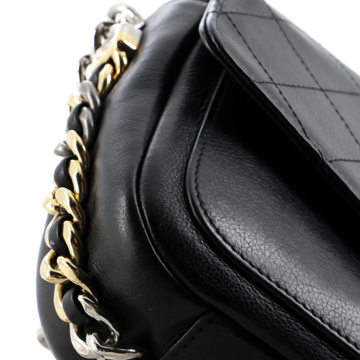 Two Tone Envelope Flap Bag Quilted Calfskin Medium - Deep Luxury