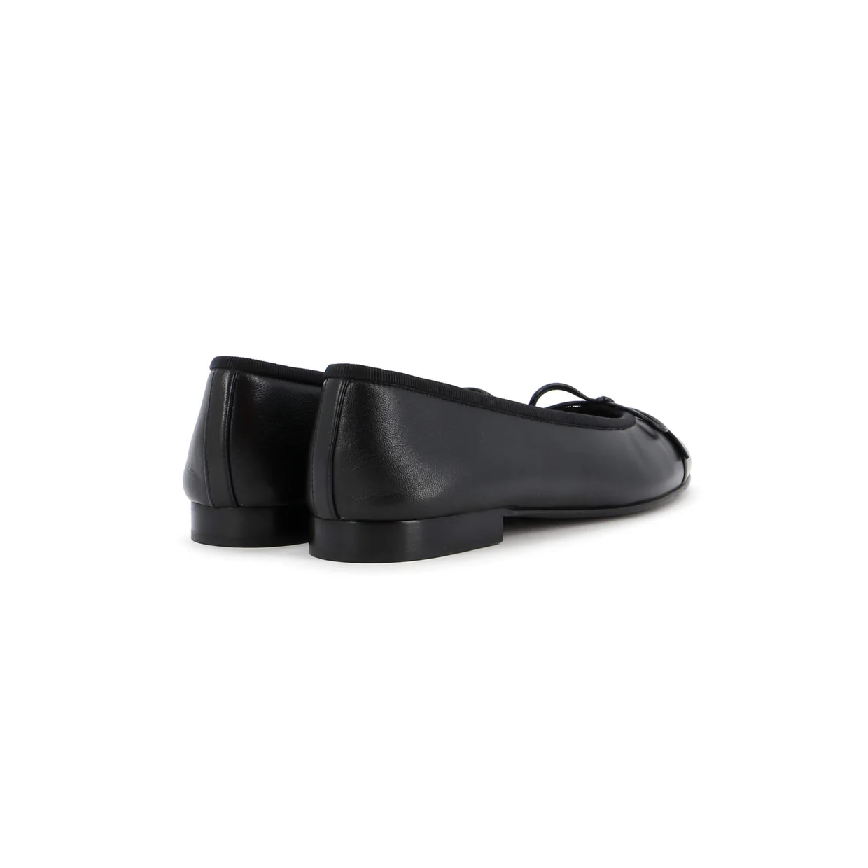 Women's CC Cap Toe Bow Ballerina Flats Leather - Deep Luxury