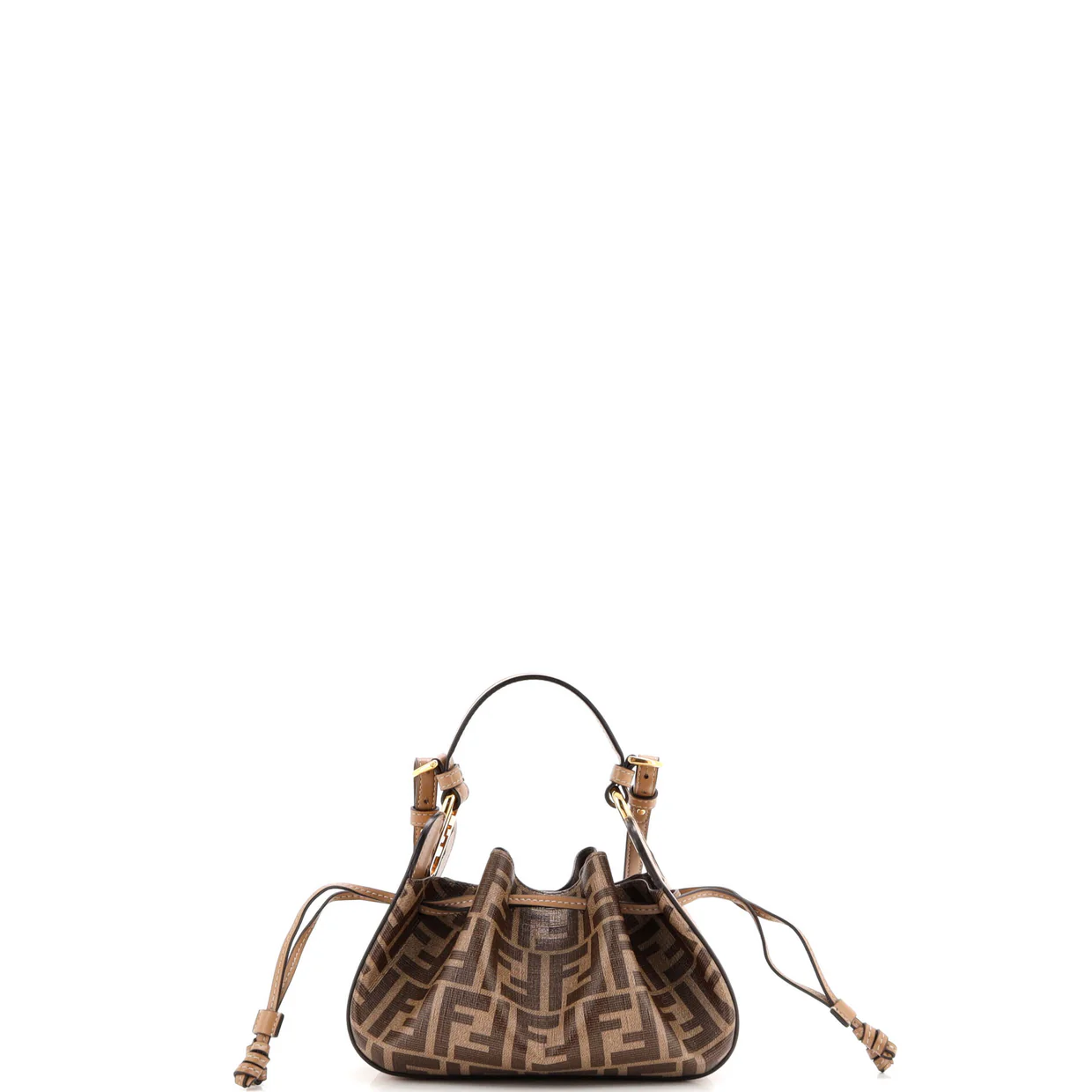 Pomodorino Bucket Bag Zucca Coated Canvas Mini - Deep Luxury