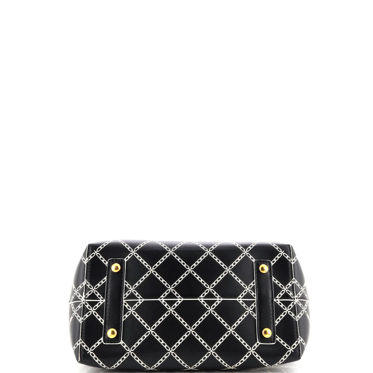 Belt Tote Perforated Leather Small - Deep Luxury