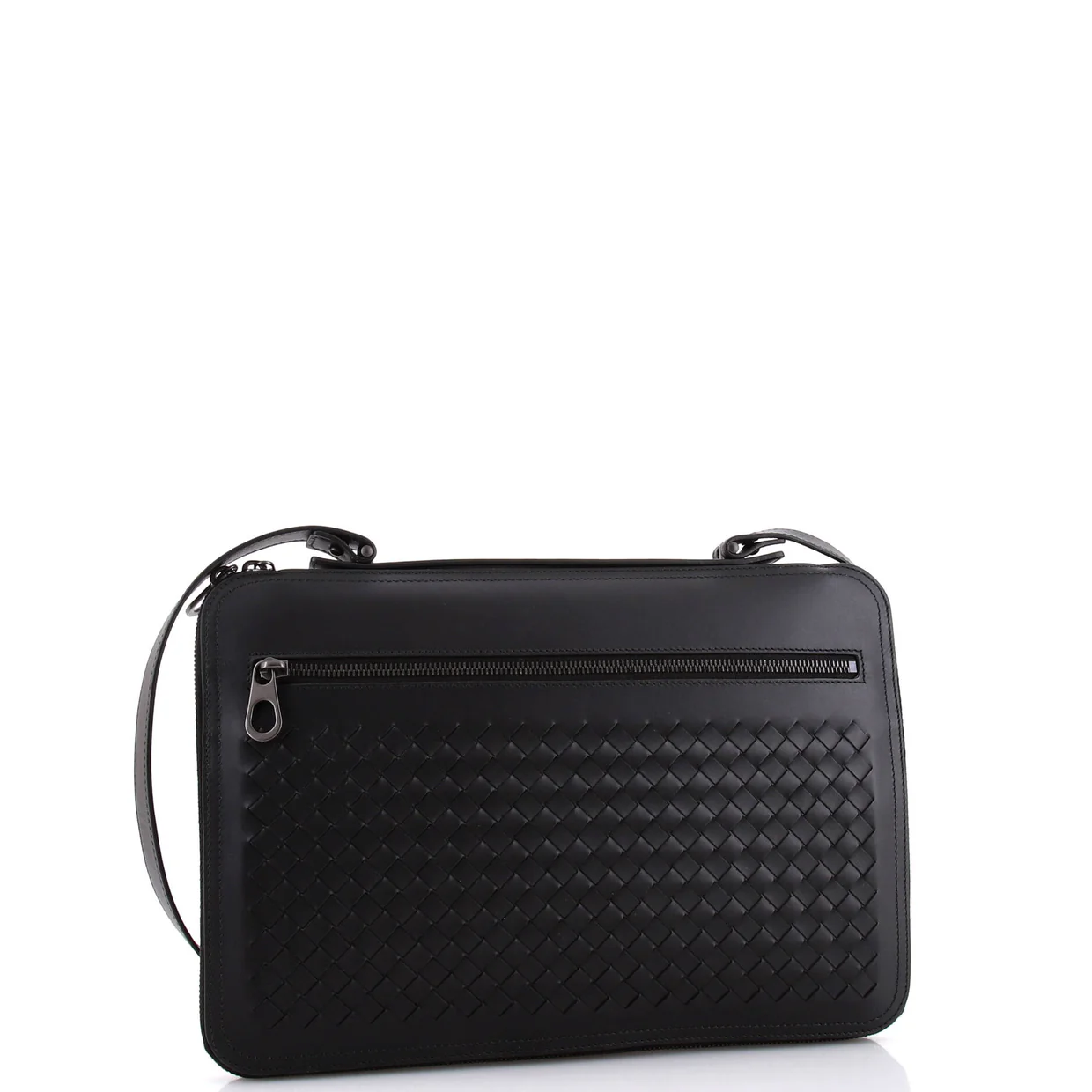 Slim Zip Around Briefcase Intrecciato Nappa - Deep Luxury