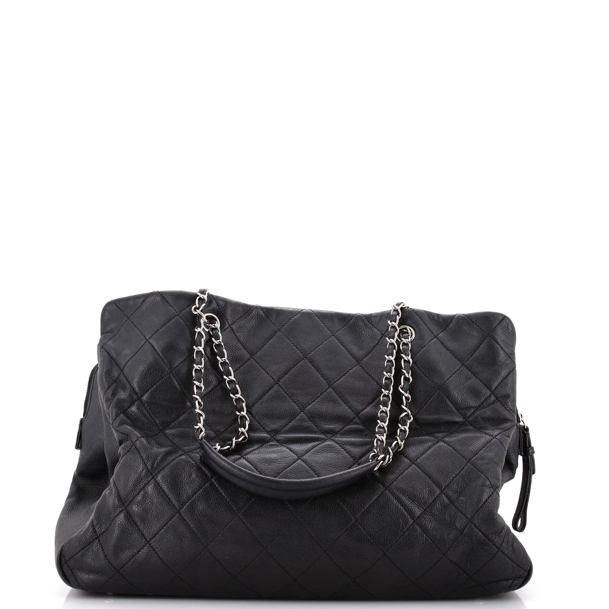 Timeless Classic Shopping Tote Quilted Caviar XL - Deep Luxury