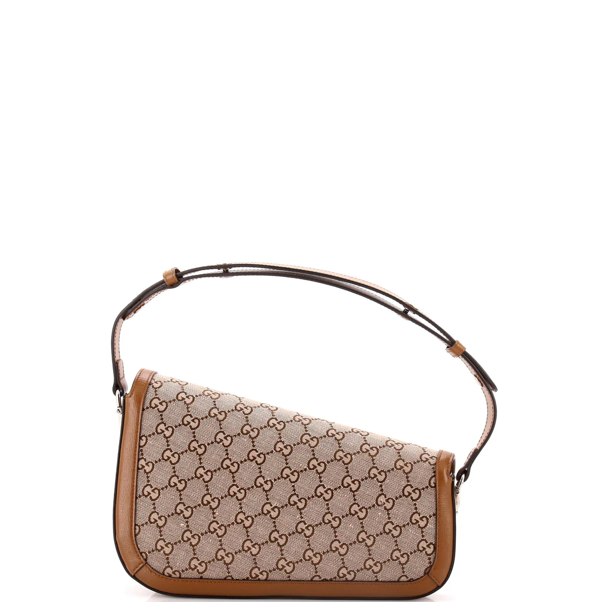 Horsebit 1955 Asymmetric Shoulder Bag GG Canvas with Leather Small - Deep Luxury