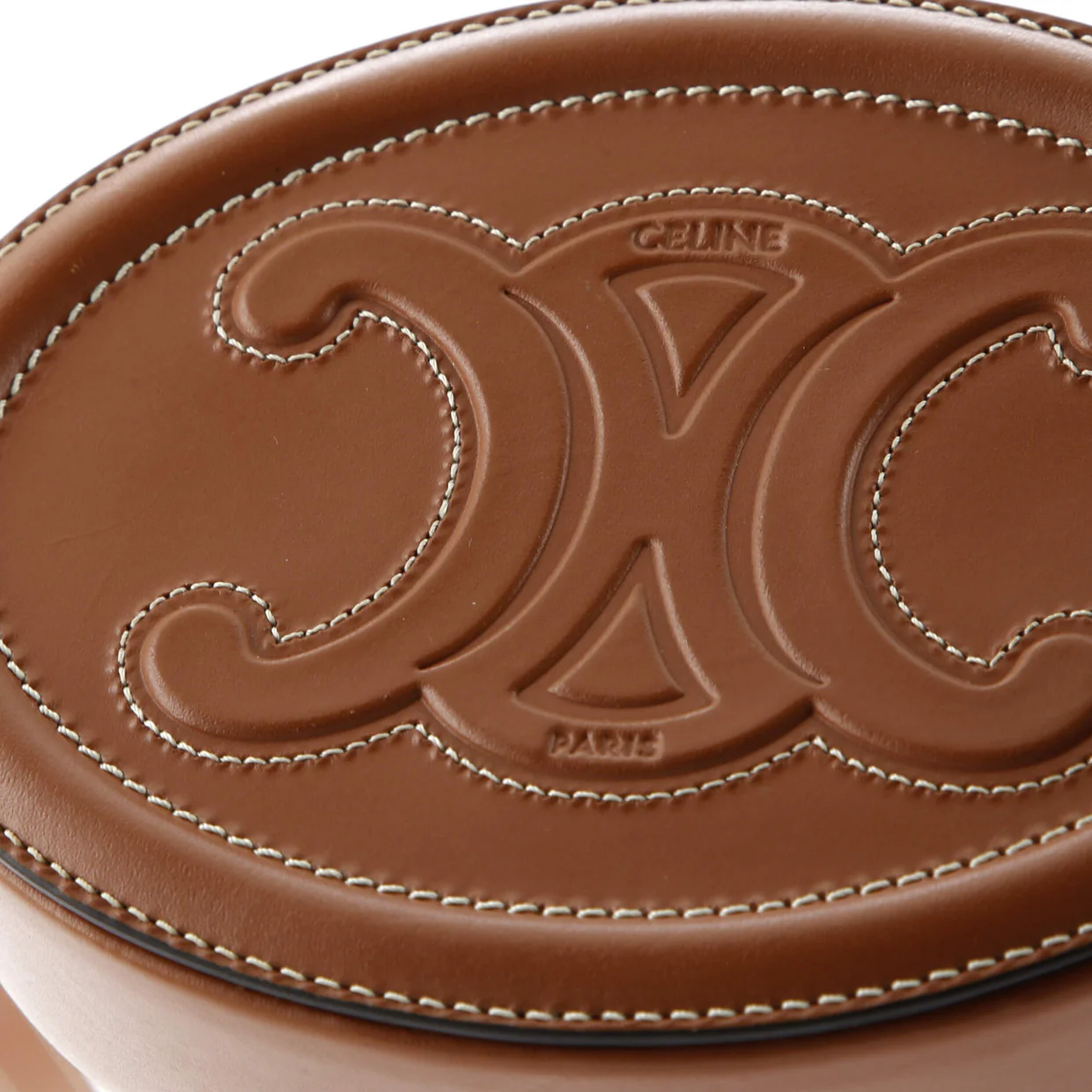 Triomphe Oval Crossbody Bag Leather Mini - Deep Luxury