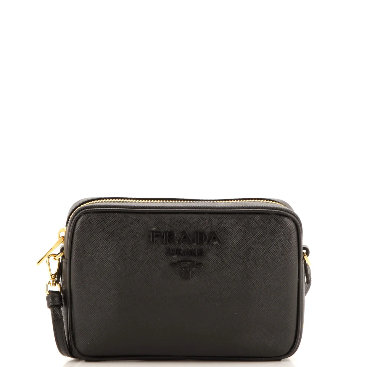 Monochrome Camera Bag Saffiano Leather Small - Deep Luxury