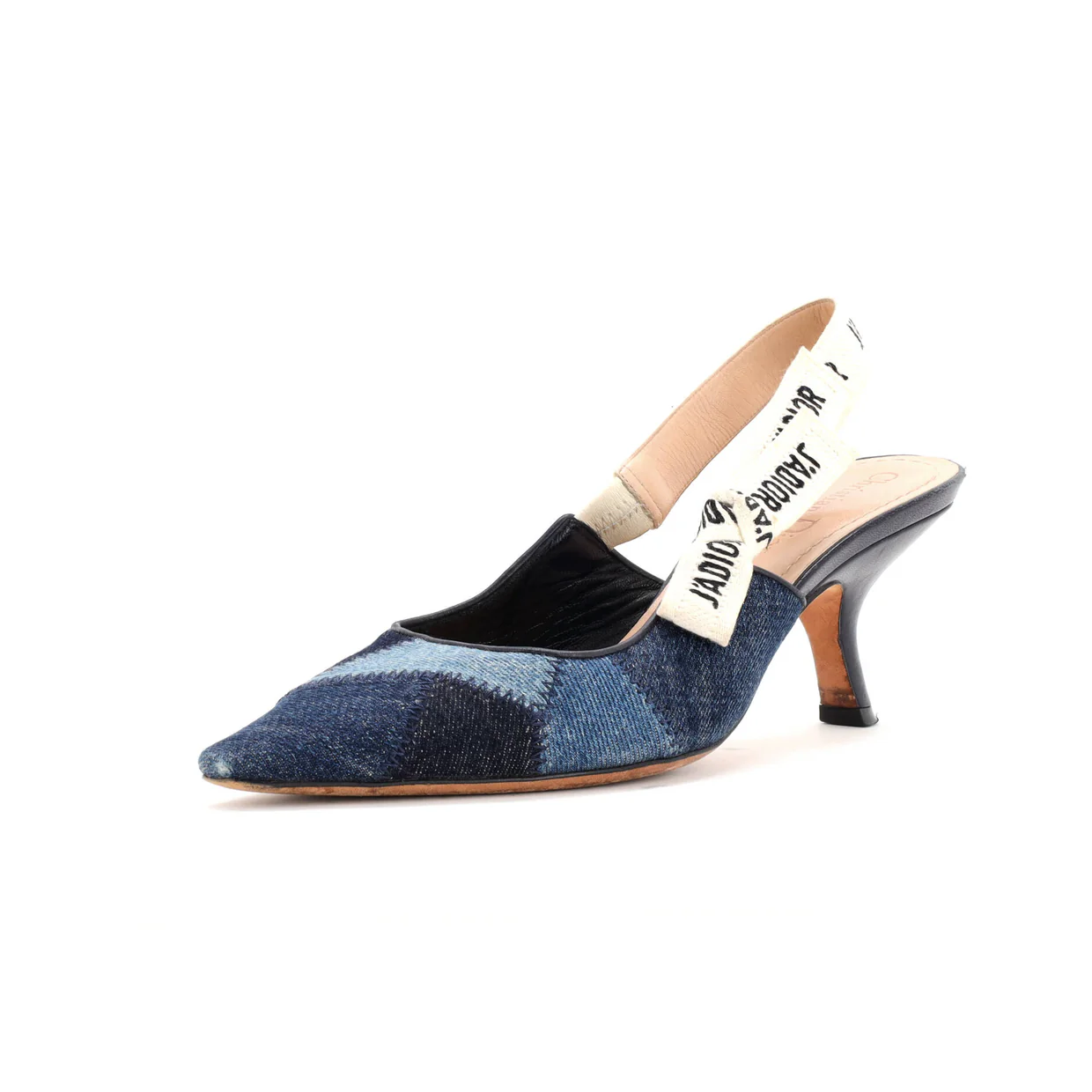 Women's J'Adior Slingback Pumps Patchwork Denim 65 - Deep Luxury