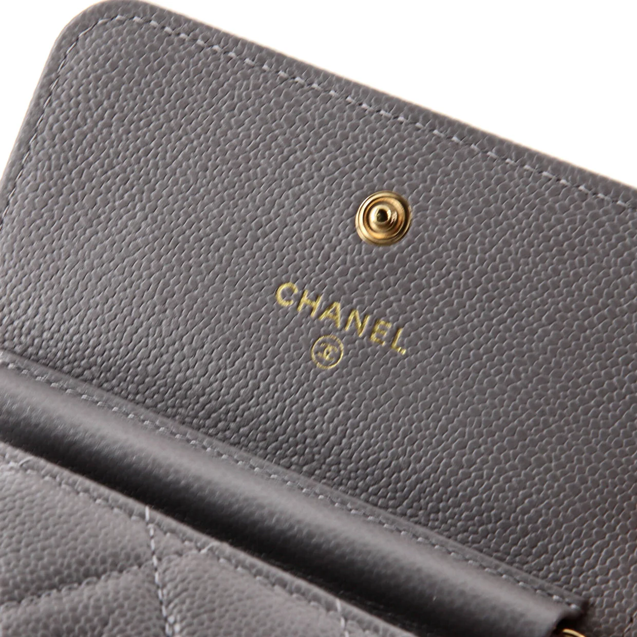 Miss Coco Strap Flap Clutch with Chain Quilted Caviar Mini - Deep Luxury