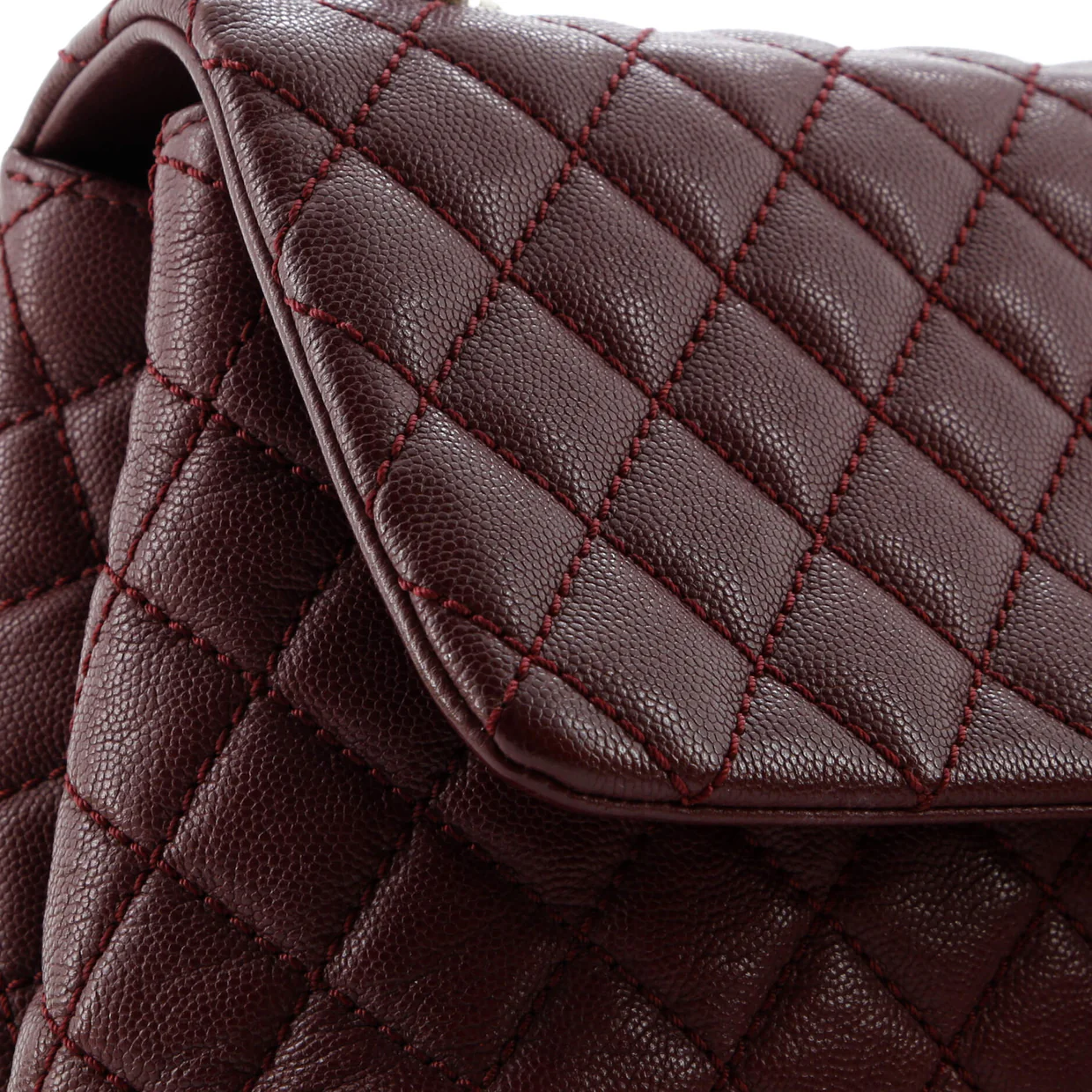 Coco Top Handle Bag Quilted Caviar Small - Deep Luxury