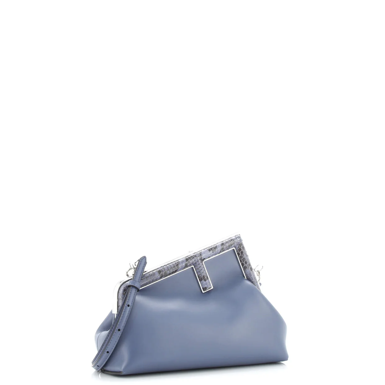 First Bag Leather with Python Small - Deep Luxury