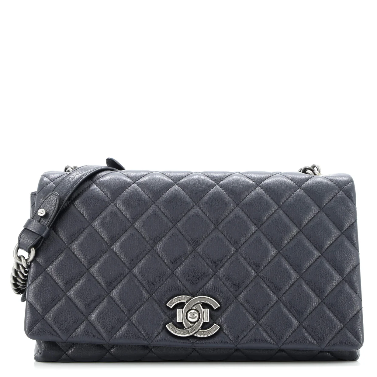 City Rock Flap Bag Quilted Goatskin Large - Deep Luxury