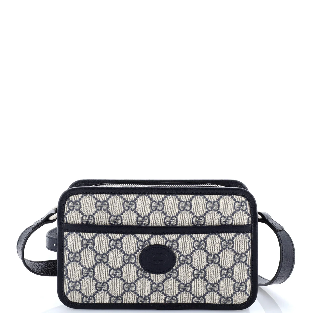 Interlocking G Patch Camera Bag GG Coated Canvas Mini - Deep Luxury