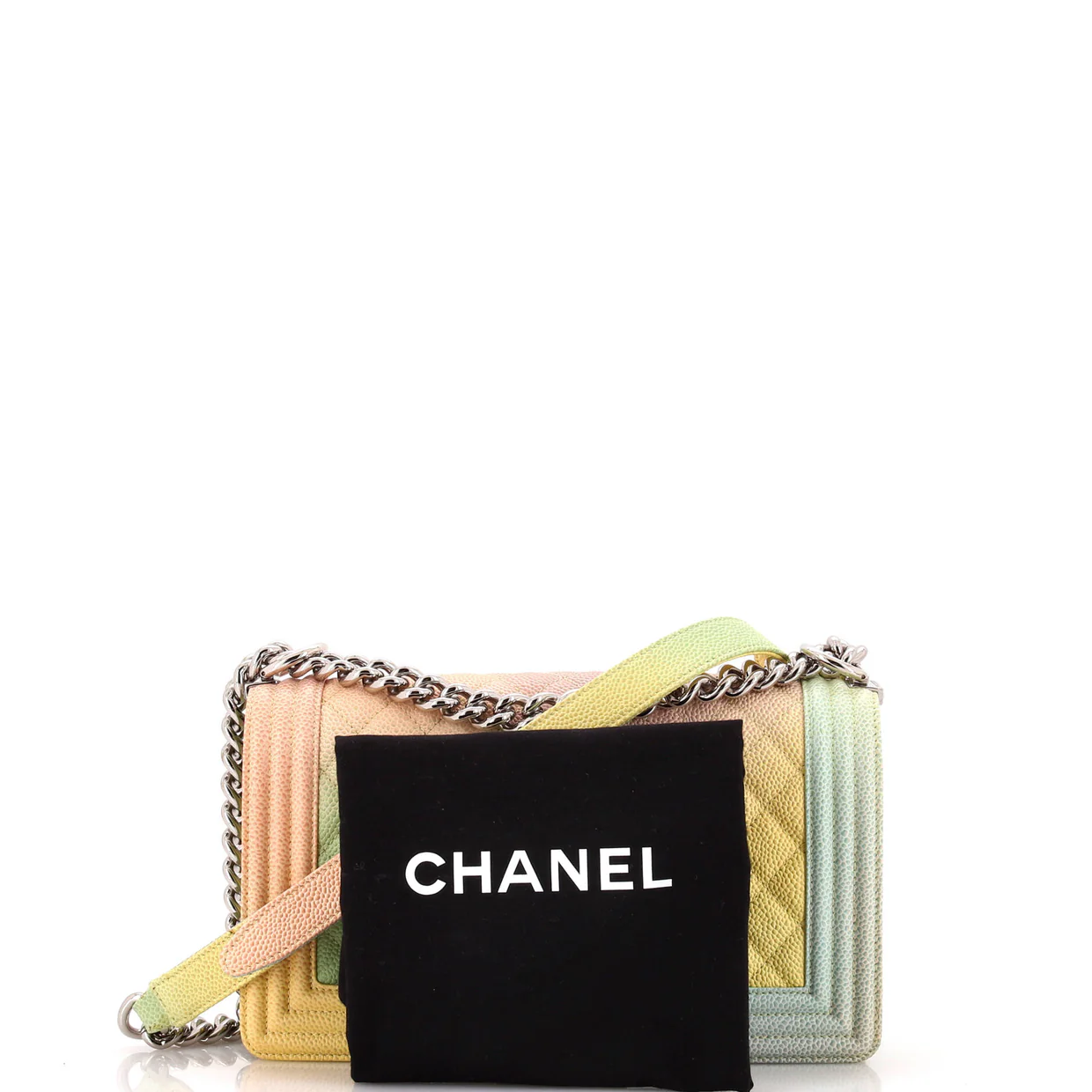 Rainbow Boy Flap Bag Quilted Painted Caviar Old Medium - Deep Luxury