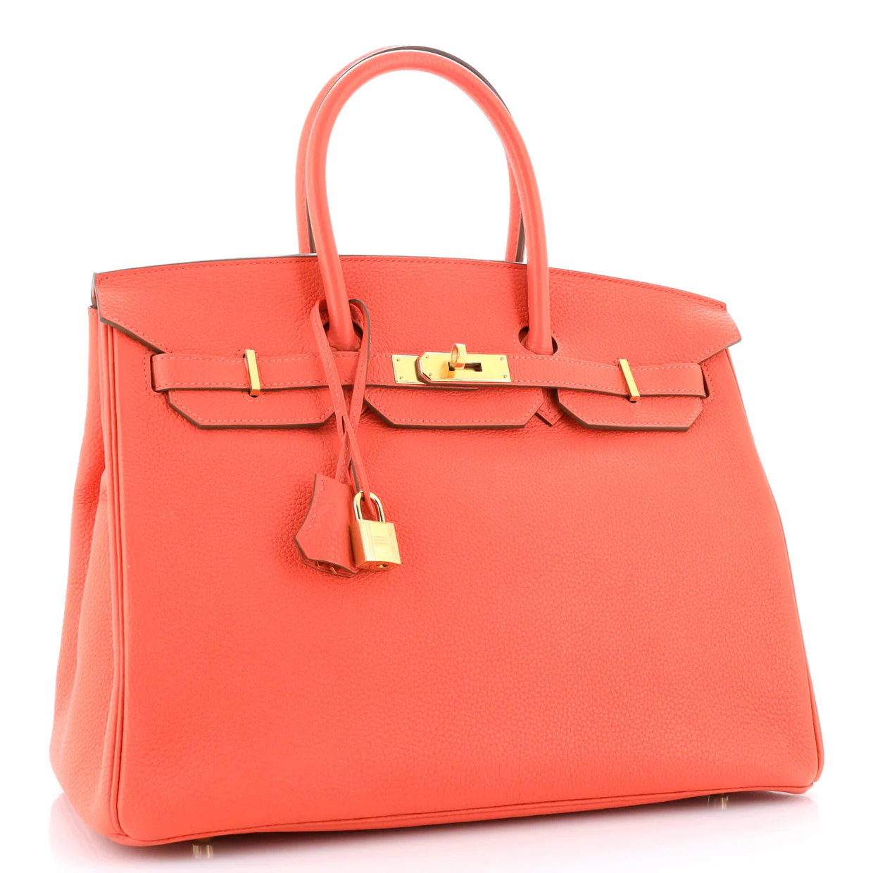 Birkin Handbag Rouge Pivoine Togo with Gold Hardware 35 - Deep Luxury