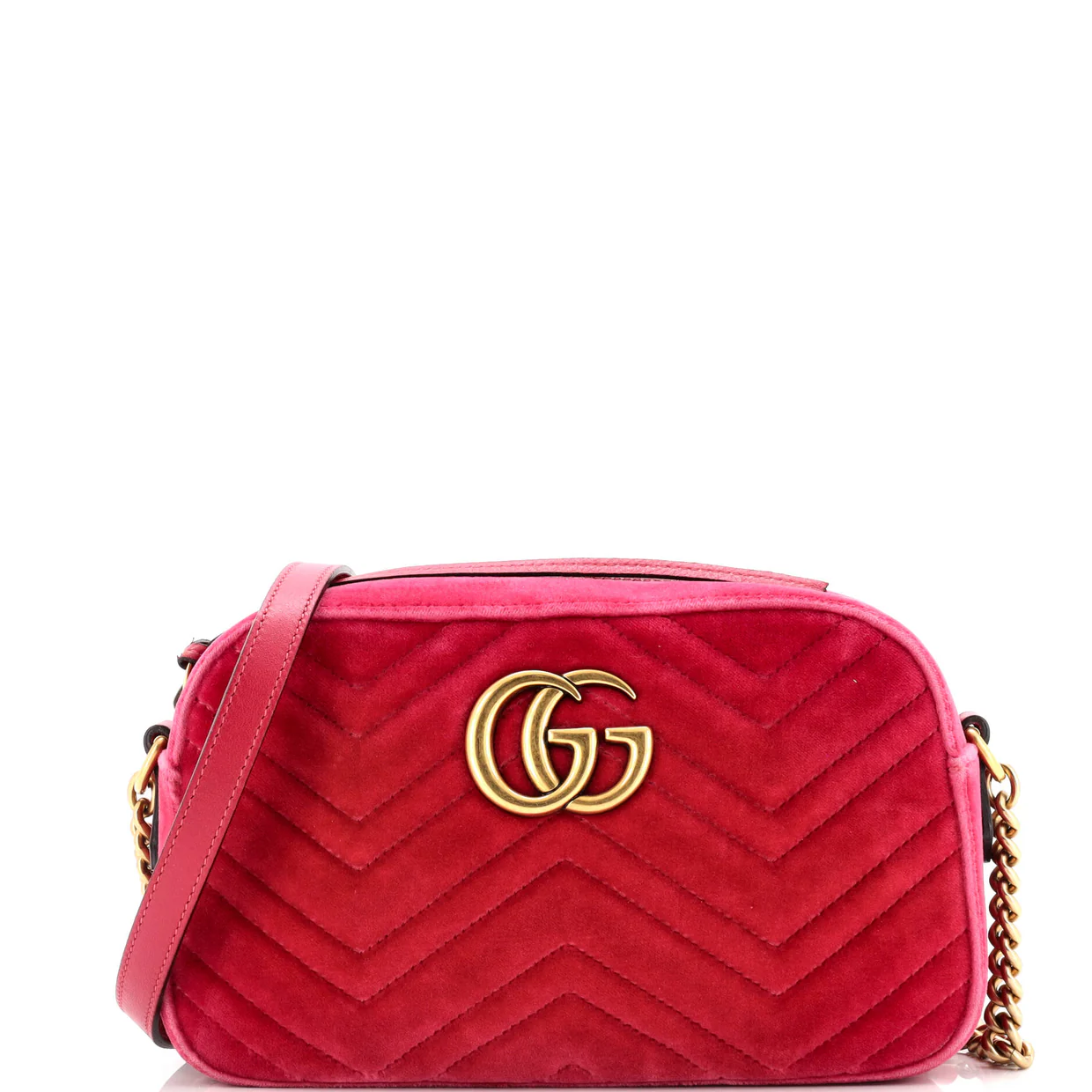 GG Marmont Shoulder Bag Matelasse Velvet Small - Deep Luxury