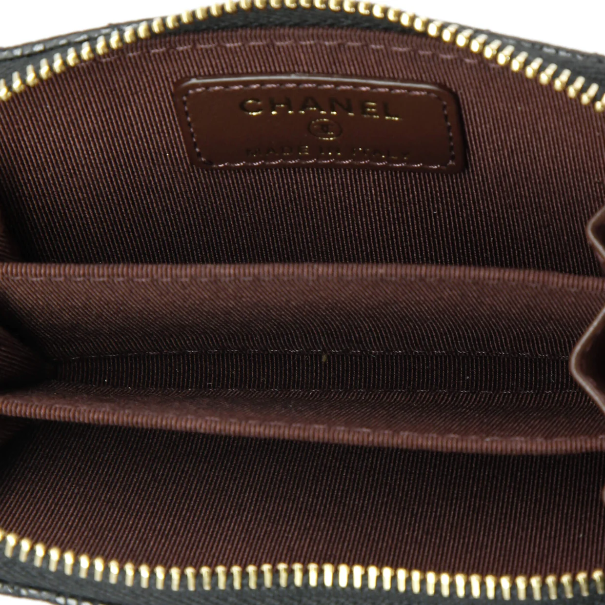 CC Zip Coin Purse Quilted Caviar Small - Deep Luxury