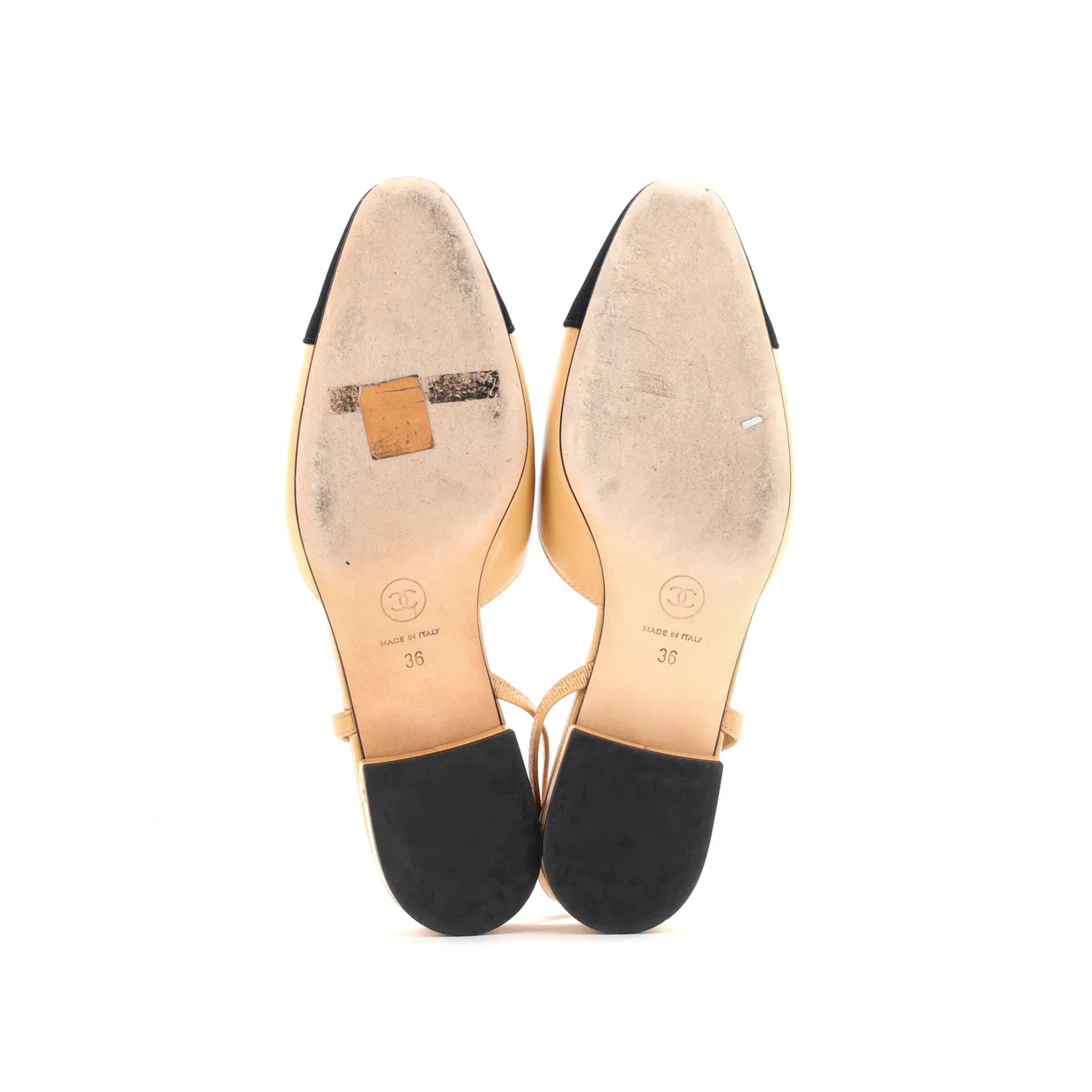 Women's Cap Toe CC Slingback Flats Leather - Deep Luxury