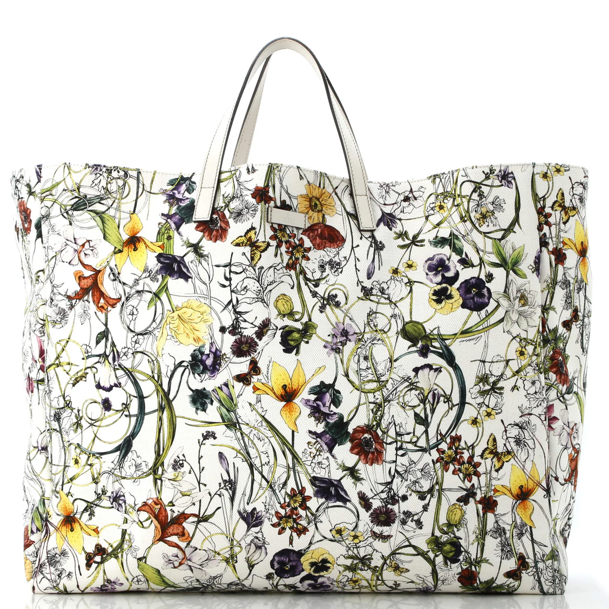 Open Tote Flora Canvas Large - Deep Luxury
